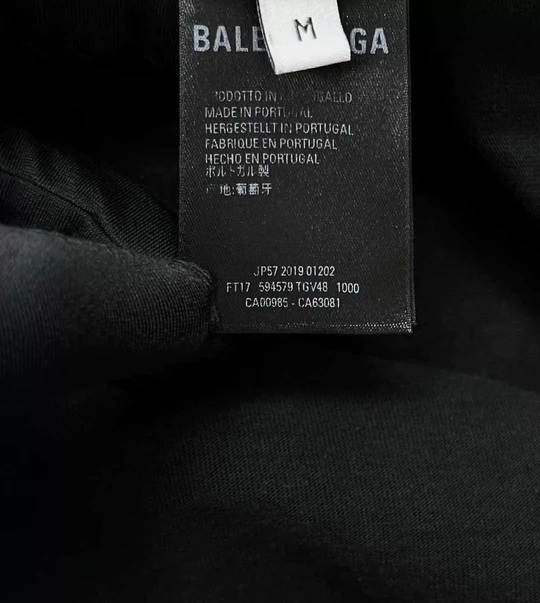 Balenciaga balenciaga black embroidered logo short sleeve t-shirt Size US M / EU 48-50 / 2 - 3 Thumbnail