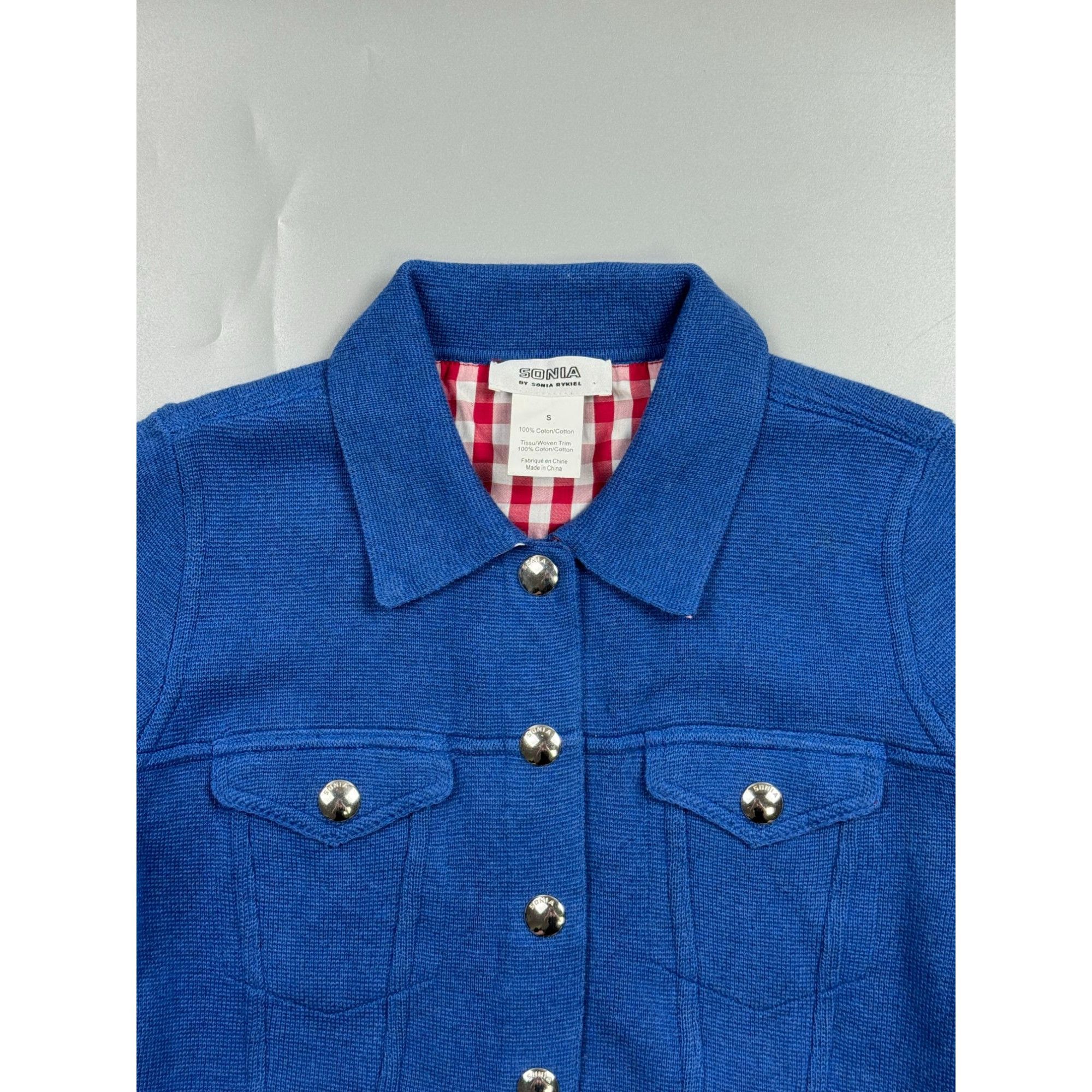 Sonia Rykiel Sonia by Sonia Rykiel Knitted Cotton Trucker Jacket (Y1224) Size S / US 4 / IT 40 - 3 Thumbnail