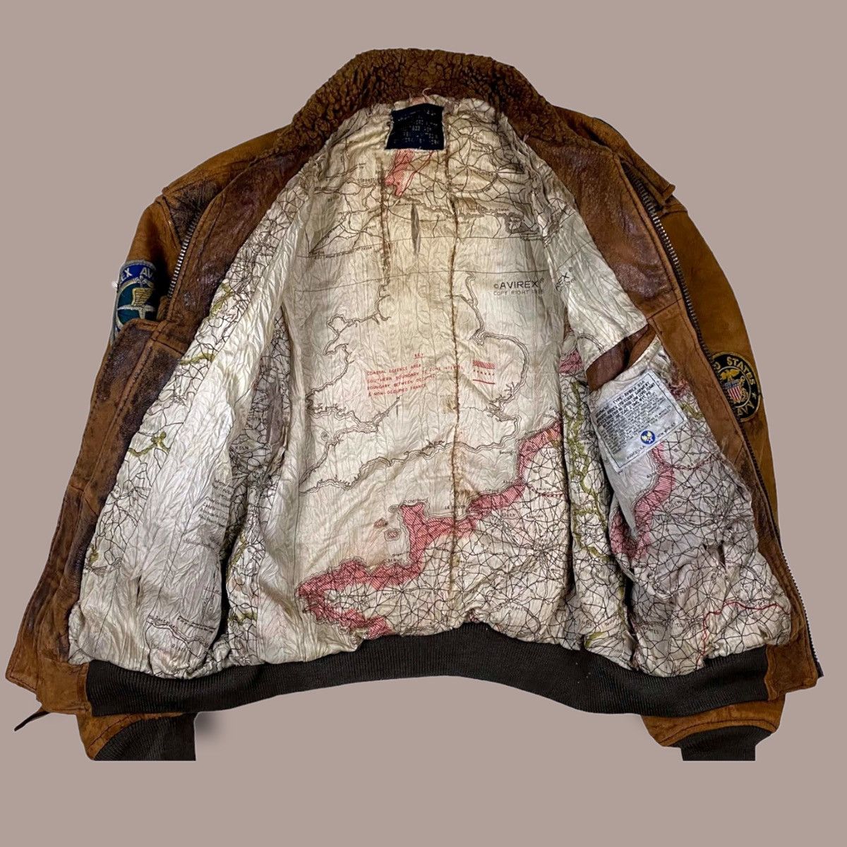 Avirex Vintage 80s Avirex G-1 Flight USA Leather Jacket Size US L / EU 52-54 / 3 - 6 Thumbnail