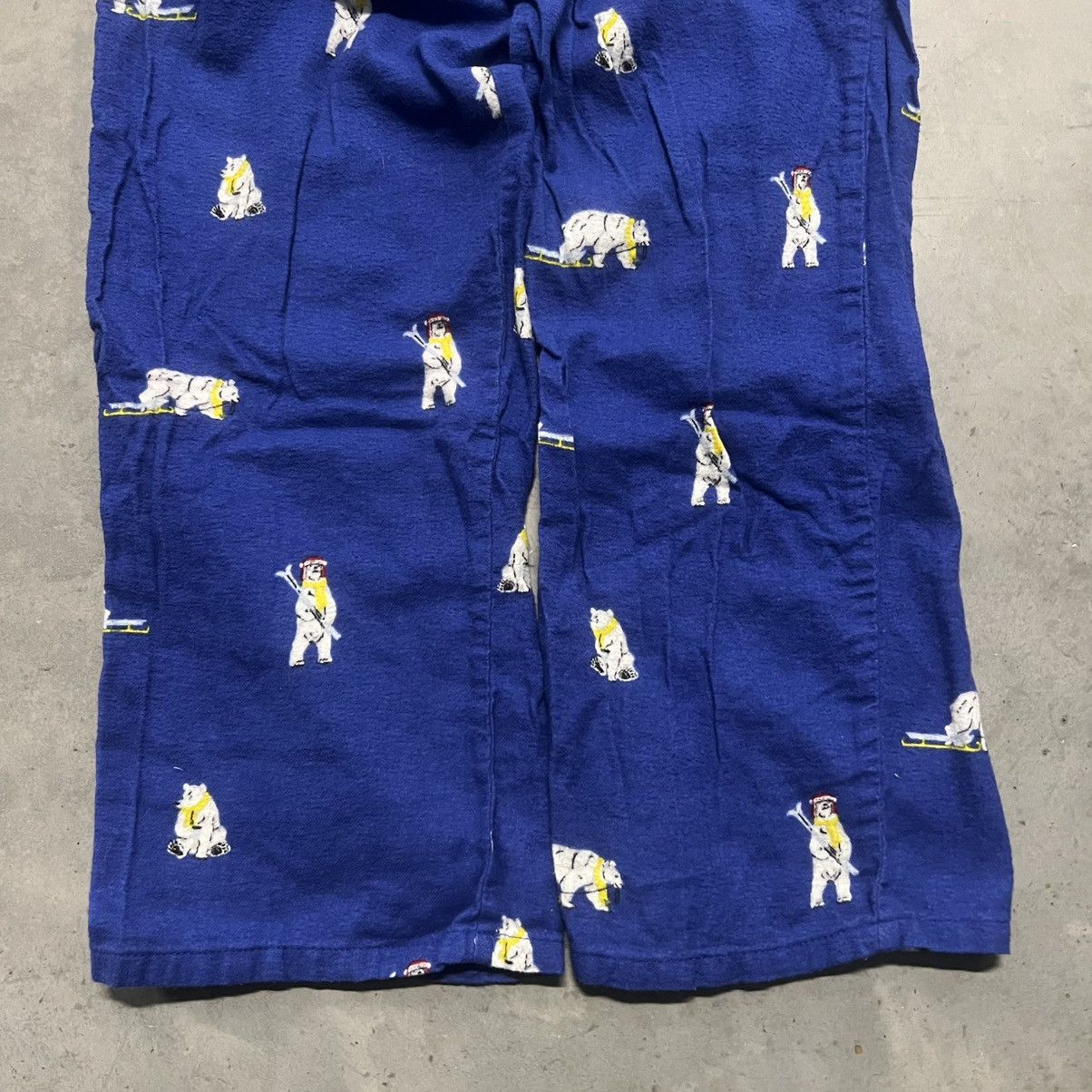 Japanese Brand × Vintage Crazy Vintage Y2K Baggy Sking Polar Bear Pajama Sweatpants! Size US 32 / EU 48 - 4 Thumbnail