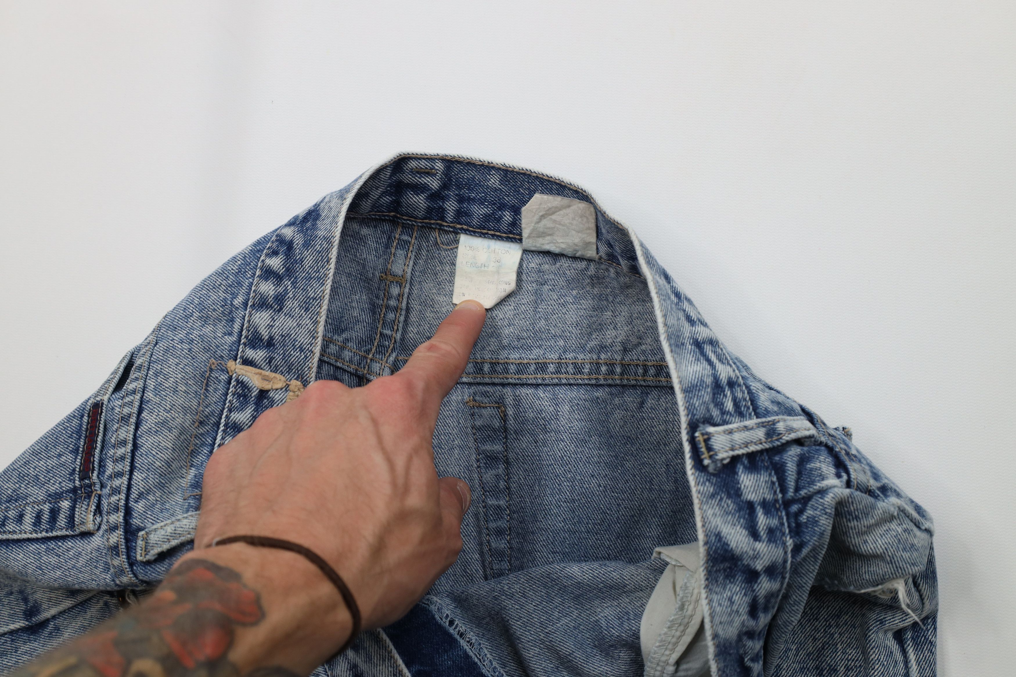 Vintage Vintage 90s Streetwear Relaxed Fit Acid Wash Denim Jeans Size US 38 / EU 54 - 9 Thumbnail