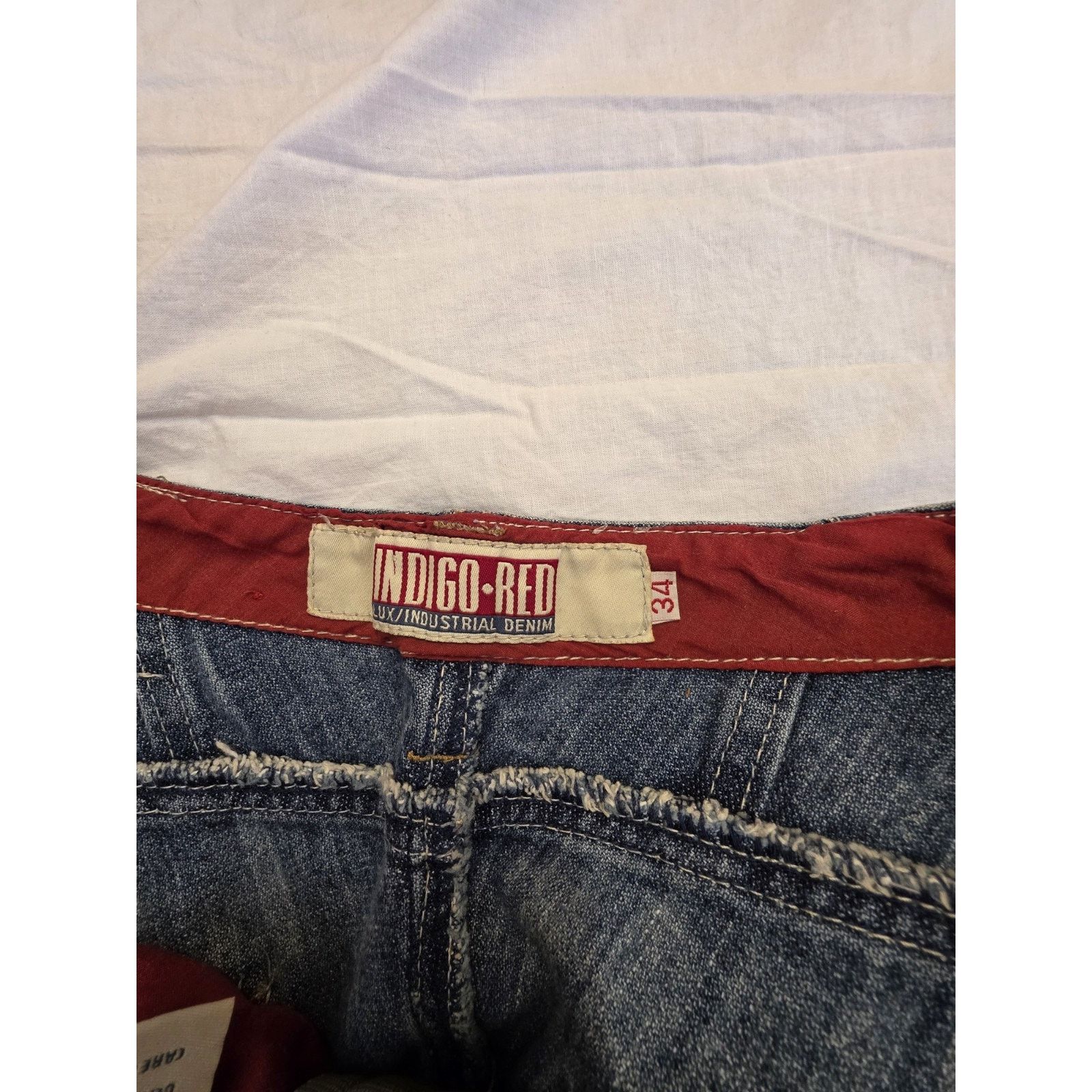 Other Indigo Red Men's Size 34 X 30 Lux Industrial Denim Vintage Size US 34 / EU 50 - 5 Thumbnail