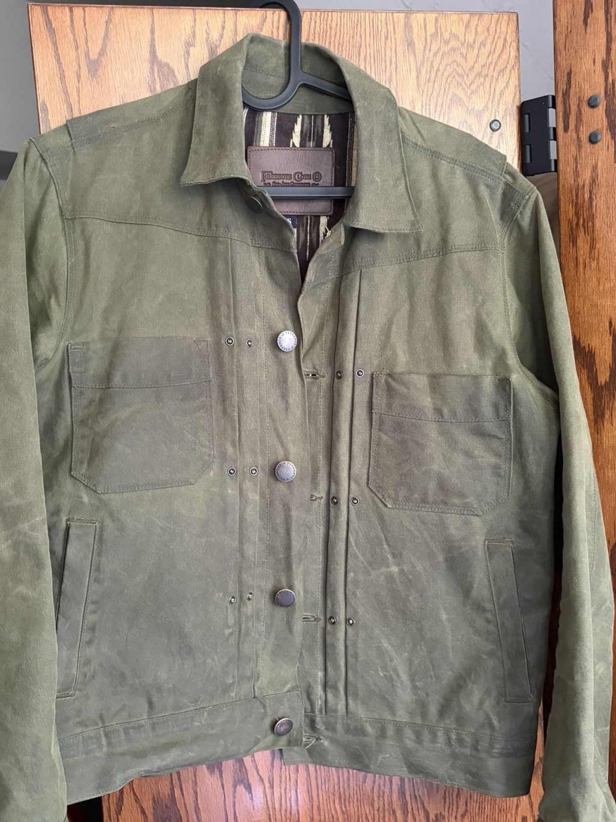 Freenote Cloth Freenote Cloth Riders Jacket – Waxed Canvas Olive Size US S / EU 44-46 / 1 - 11 Thumbnail