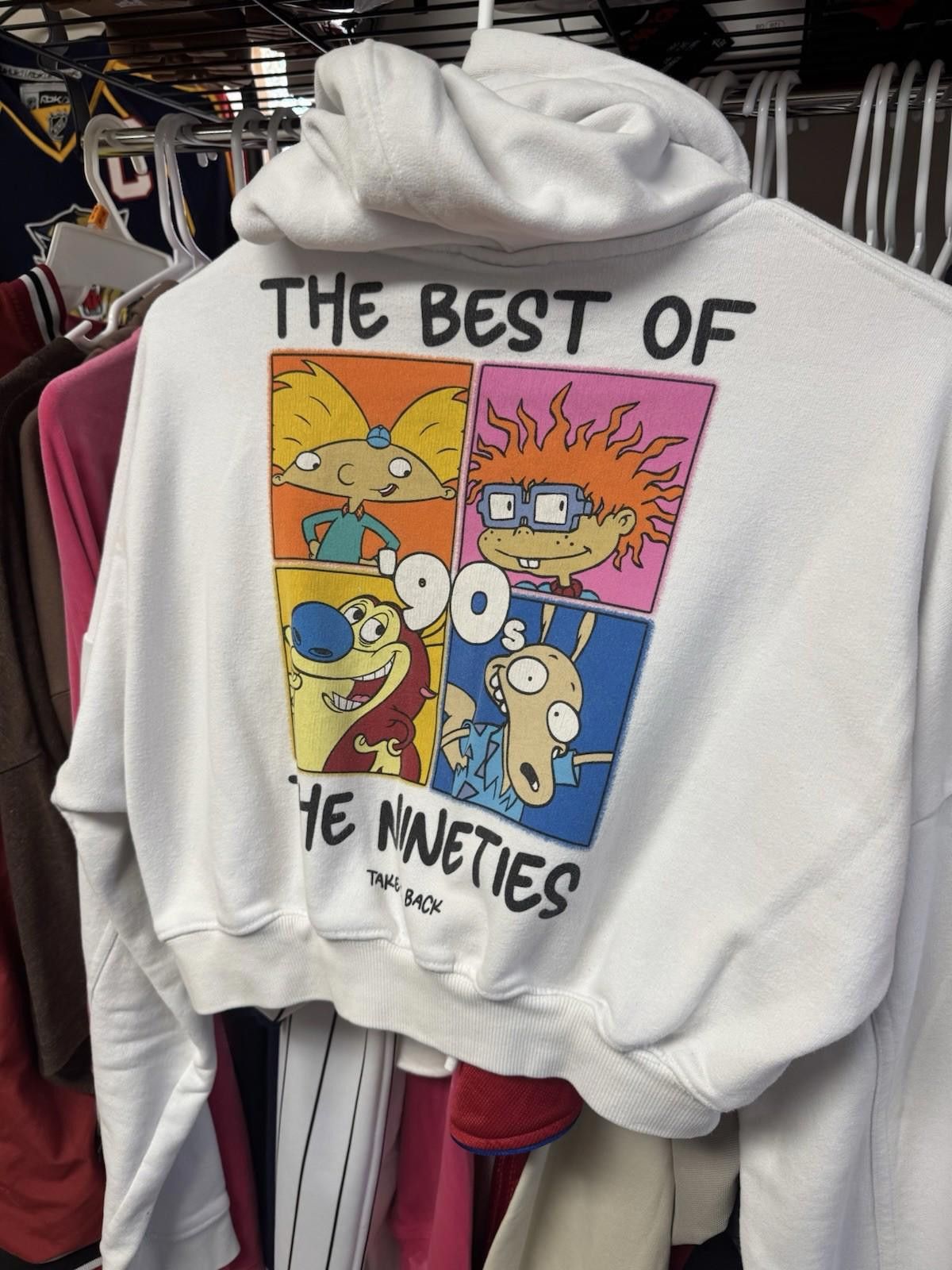 Nickelodeon Women’s Nickelodeon 2021 Throwback 90s Crop Top Hoodie￼ Size M / US 6-8 / IT 42-44 - 7 Thumbnail