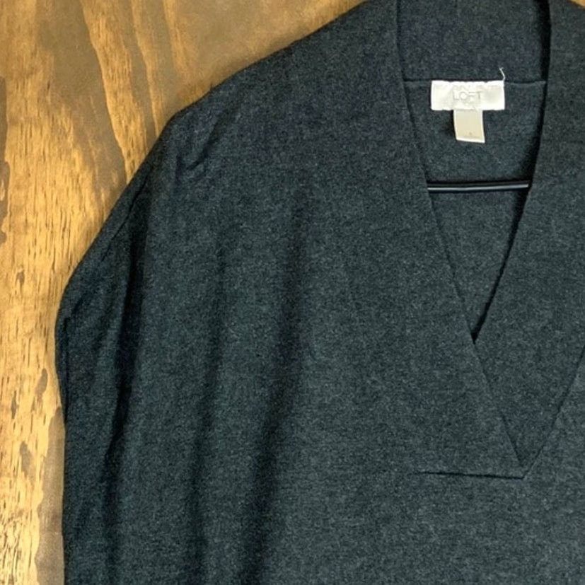 Loft VINTAGE LOFT OUTLET Womens Sweater Vest Dark Gray V Neck Sleeveless Oversized Small Size S / US 4 / IT 40 - 4 Thumbnail