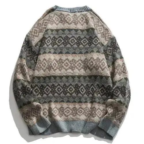 Japanese Brand Geometric Patterned Pullover Harajuku Style Tops Sweater Size US L / EU 52-54 / 3 - 2 Thumbnail