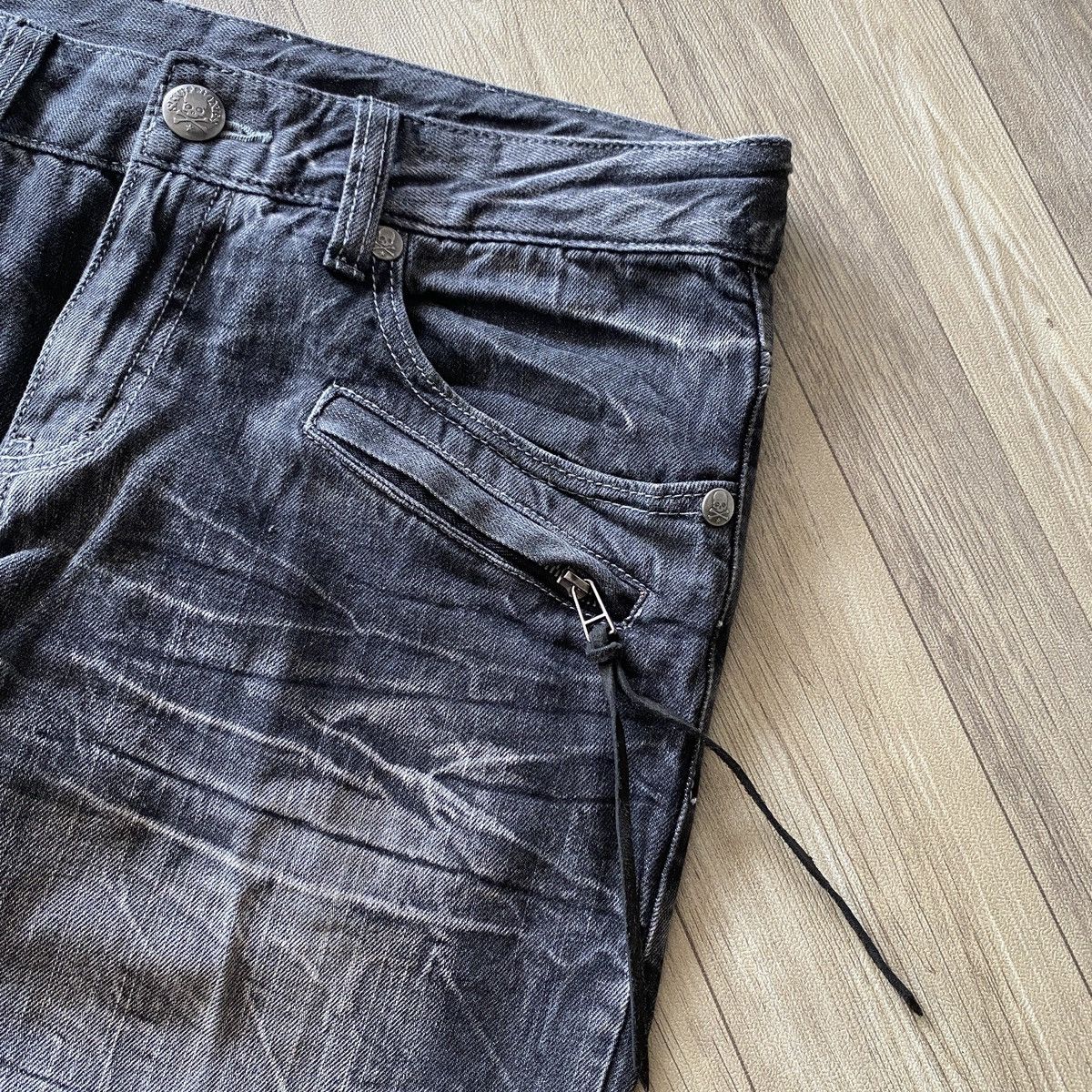 Japanese Brand Double Focus Japan Denim Fadding Pants Size US 33 - 4 Thumbnail