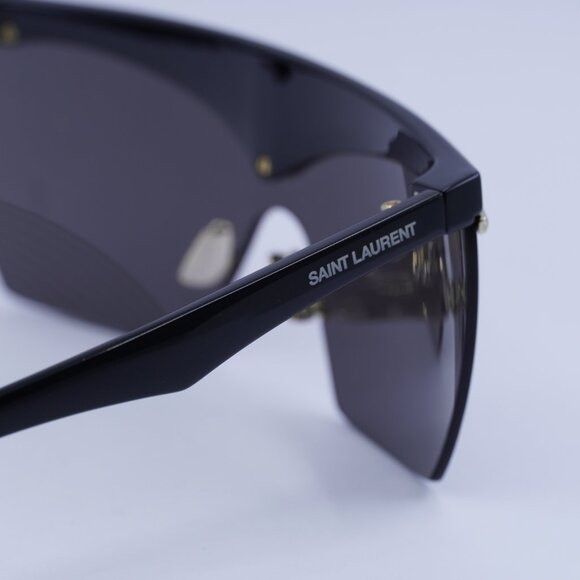 Saint Laurent Paris Saint Laurent SL614MASK 001 Sunglasses Black Shield Frame Size ONE SIZE - 7 Thumbnail