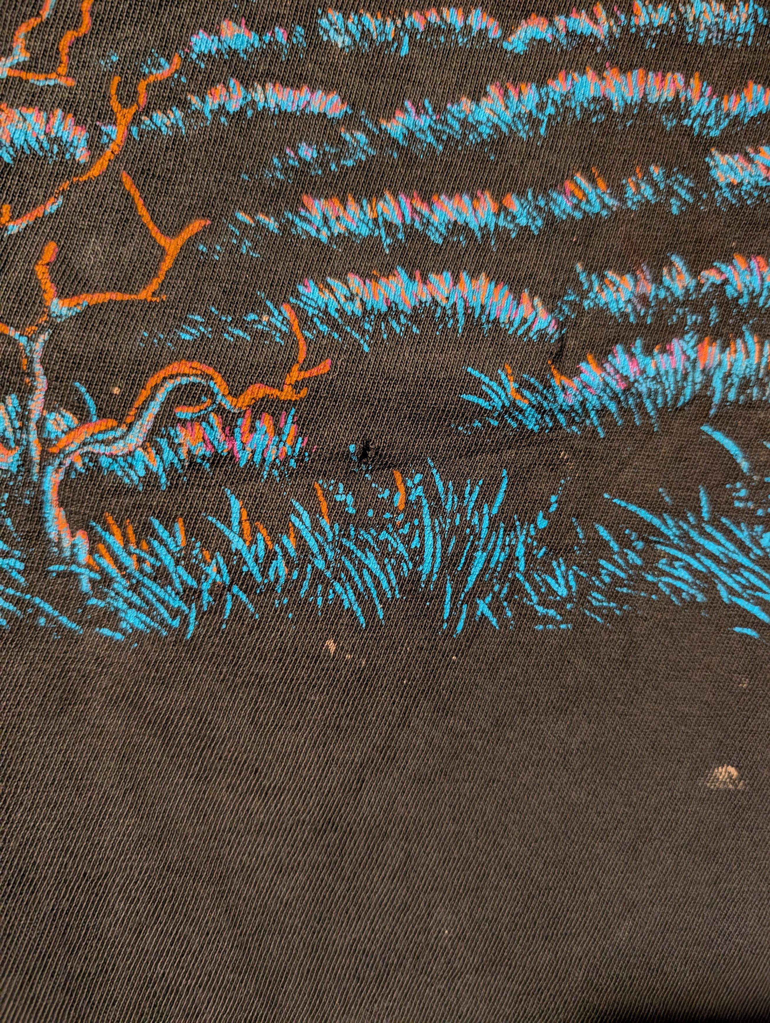 Arts & Science Vintage 90s Cotton Rearing Horse Lightning T Shirt Mens XL Size US XL / EU 56 / 4 - 5 Thumbnail