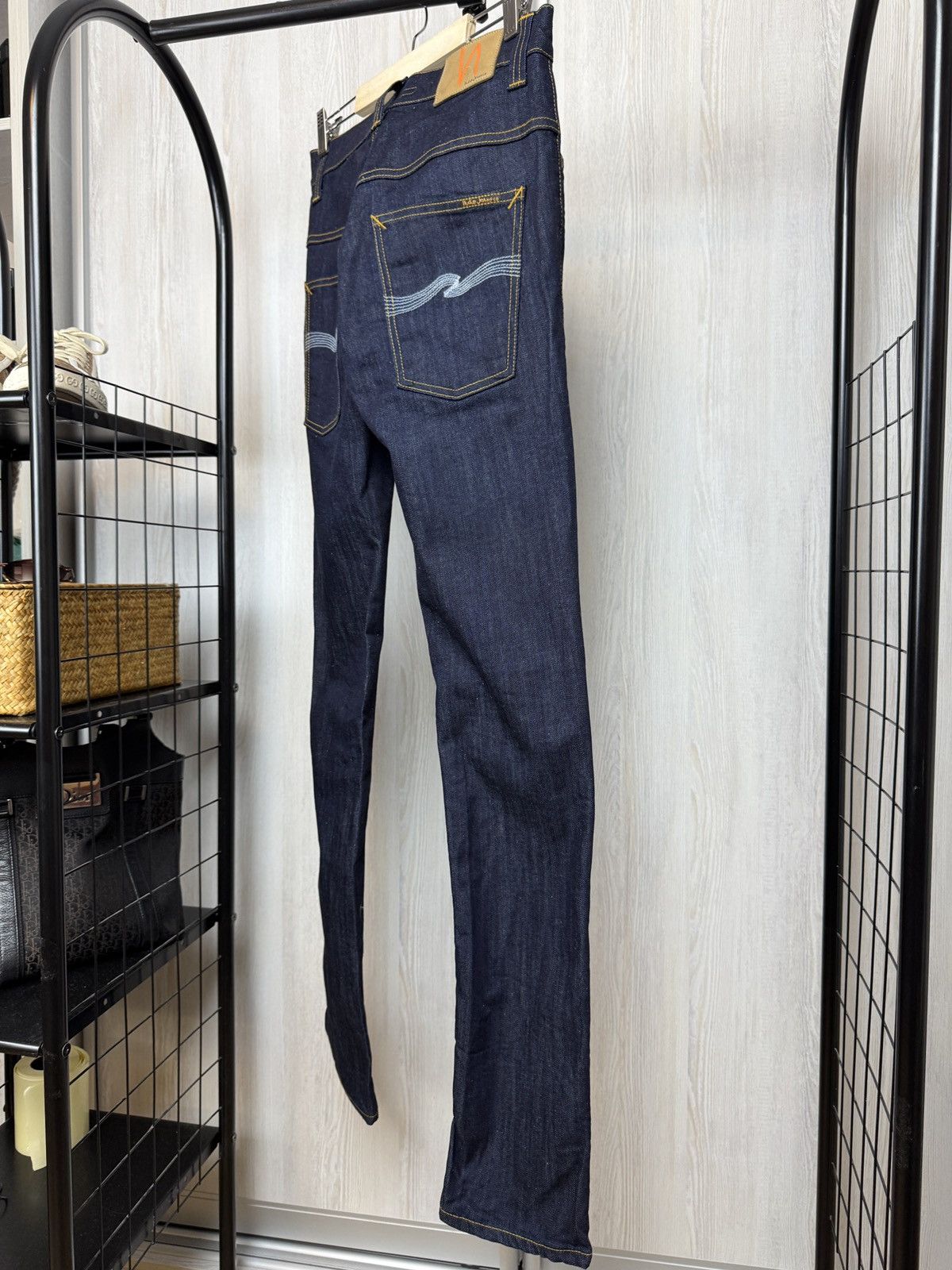 Nudie Jeans Nudie Jeans Thin Finn indigo blue stretch denim jeans Size US 31 - 7 Thumbnail