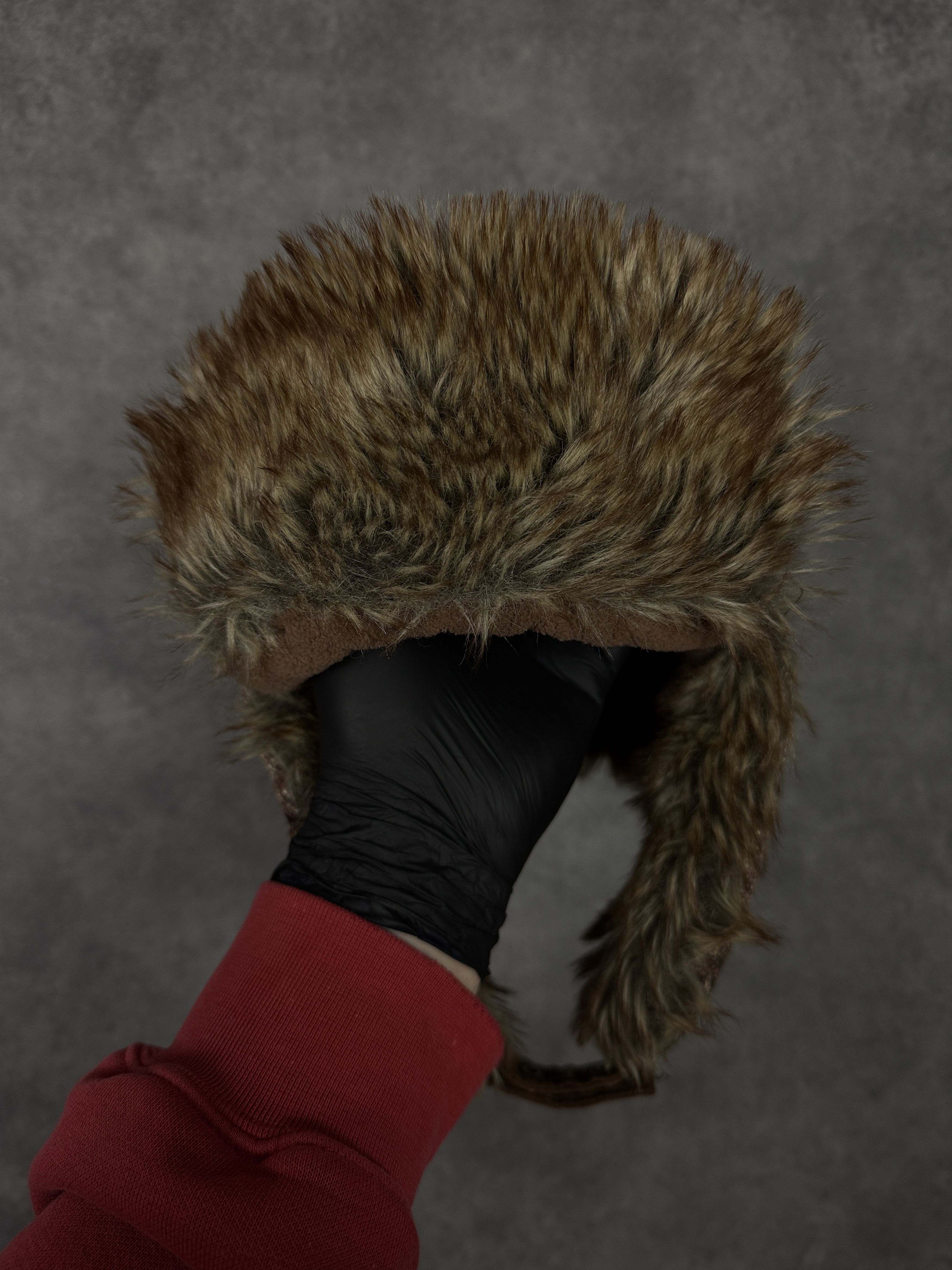 Puma Insulated Russian hat with fur ear flaps brown mini logo Size ONE SIZE - 2 Thumbnail