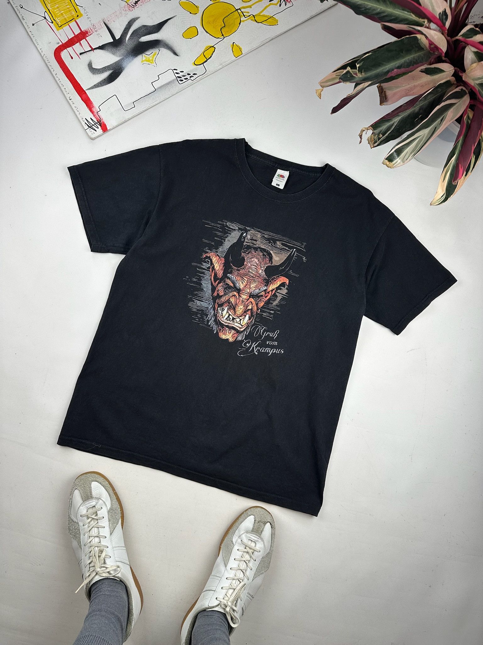 Band Tees VINTAGE Y2K DEVIL CREEPY HORROR FACE VAMPIRE OPIUM BAND ROCK Size US L / EU 52-54 / 3 - 2 Thumbnail