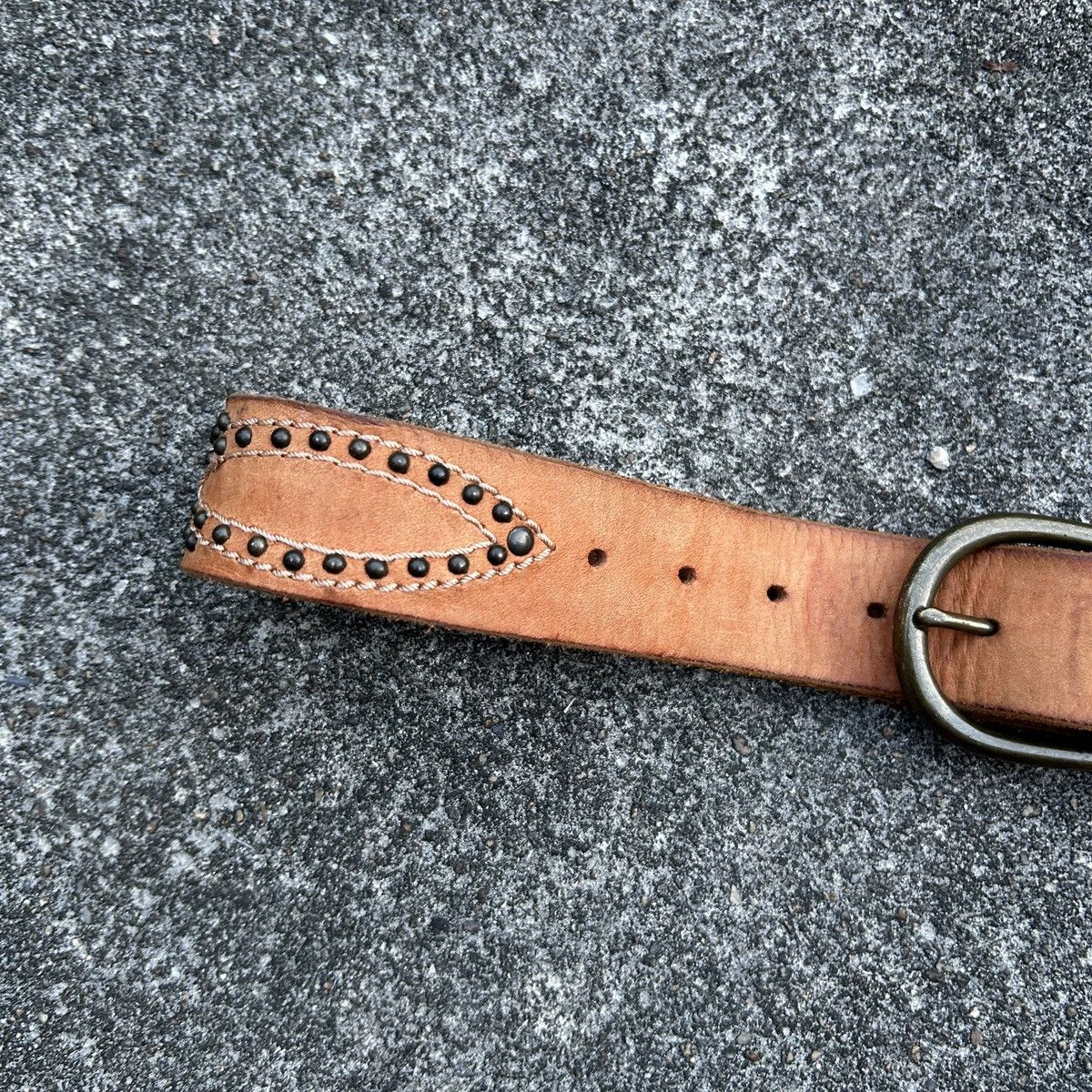 Vintage Vintage studded leather belt (Kapital Style) Size ONE SIZE - 6 Thumbnail