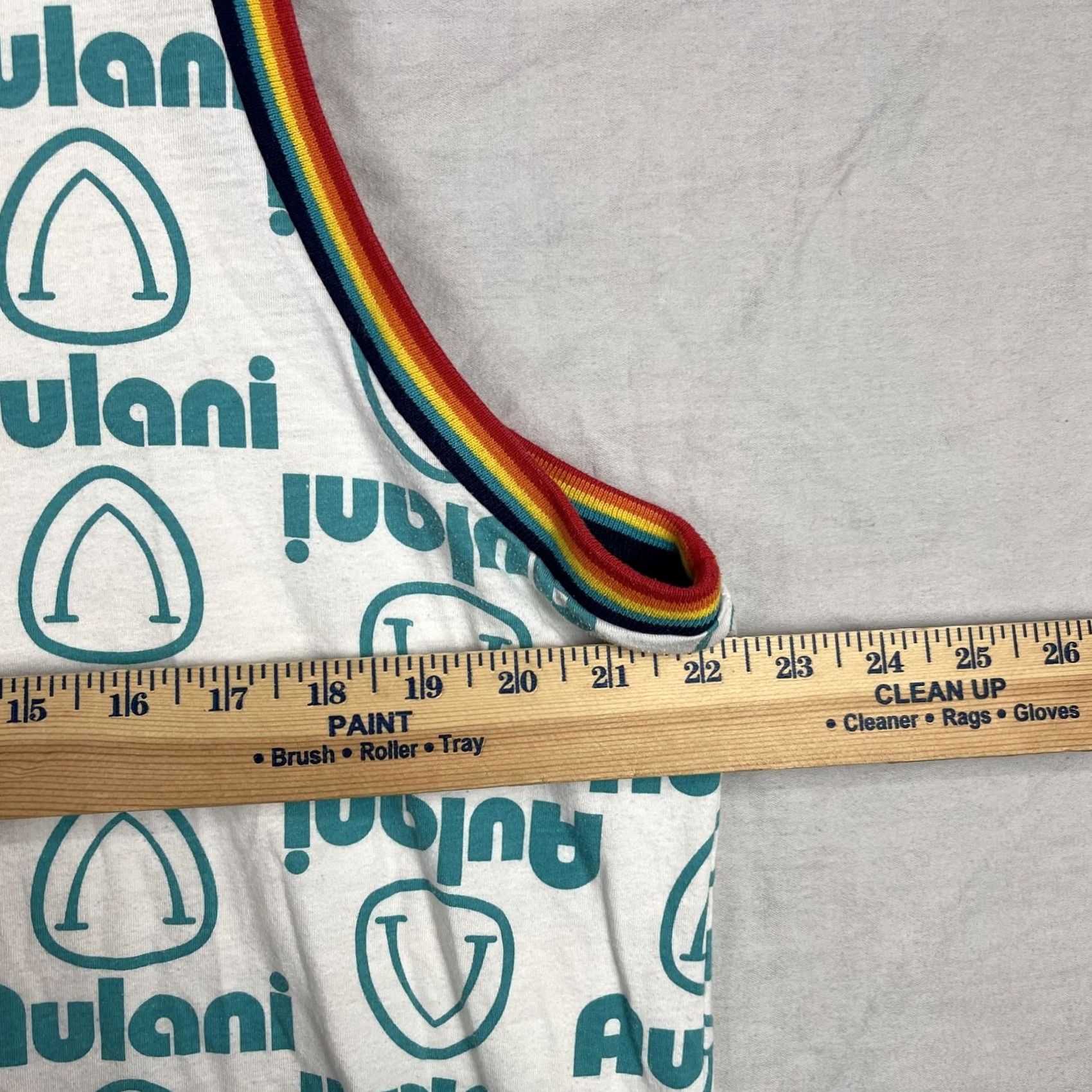 Disney VINTAGE Aulani Disney Shirt Mens XL White Tank Top Rainbow Trim Resort Size US XL / EU 56 / 4 - 6 Thumbnail
