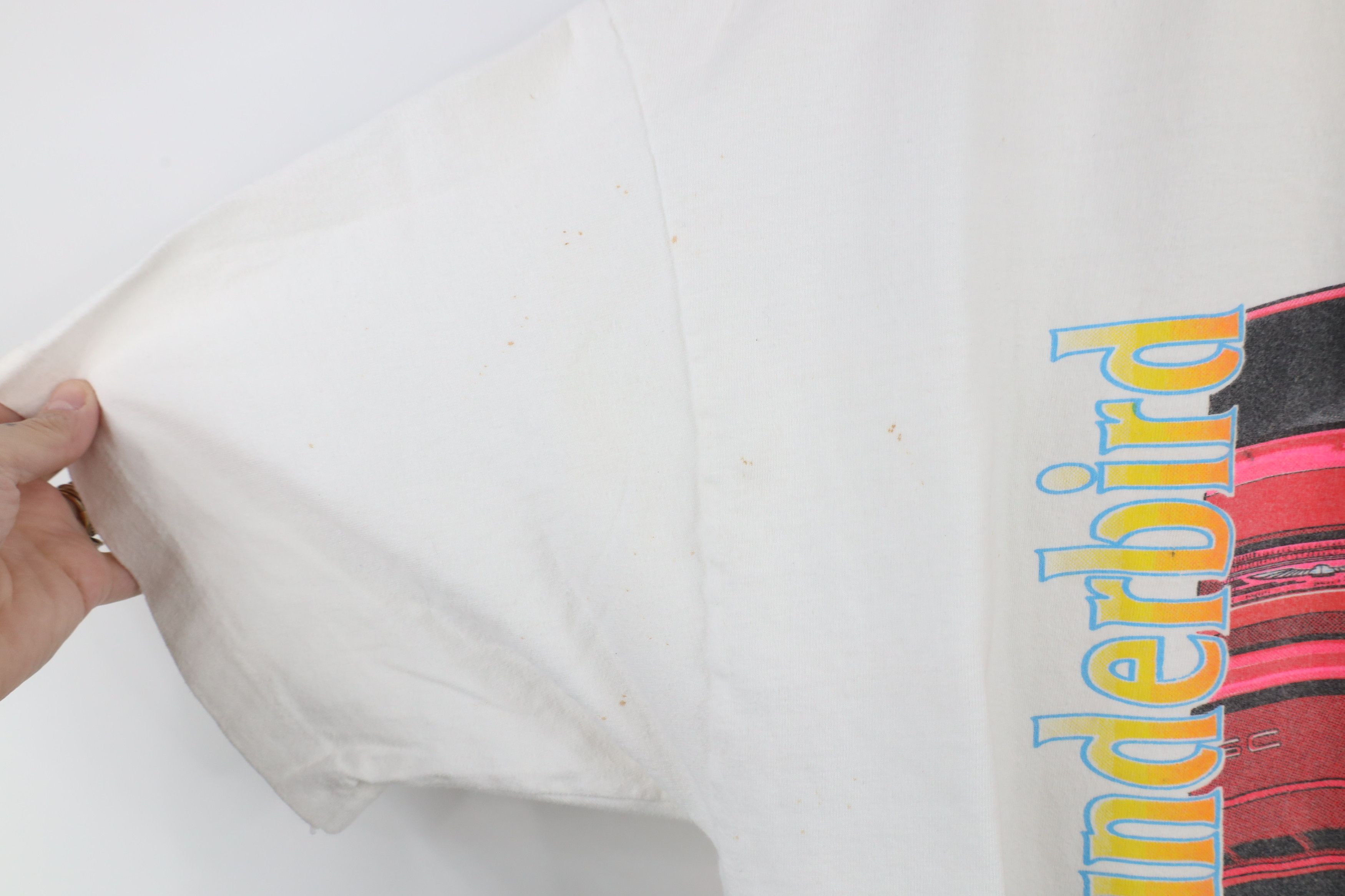 Vintage Vintage 90s Spell Out Ford Thunderbird Car T-Shirt White USA Size US XXL / EU 58 / 5 - 6 Thumbnail