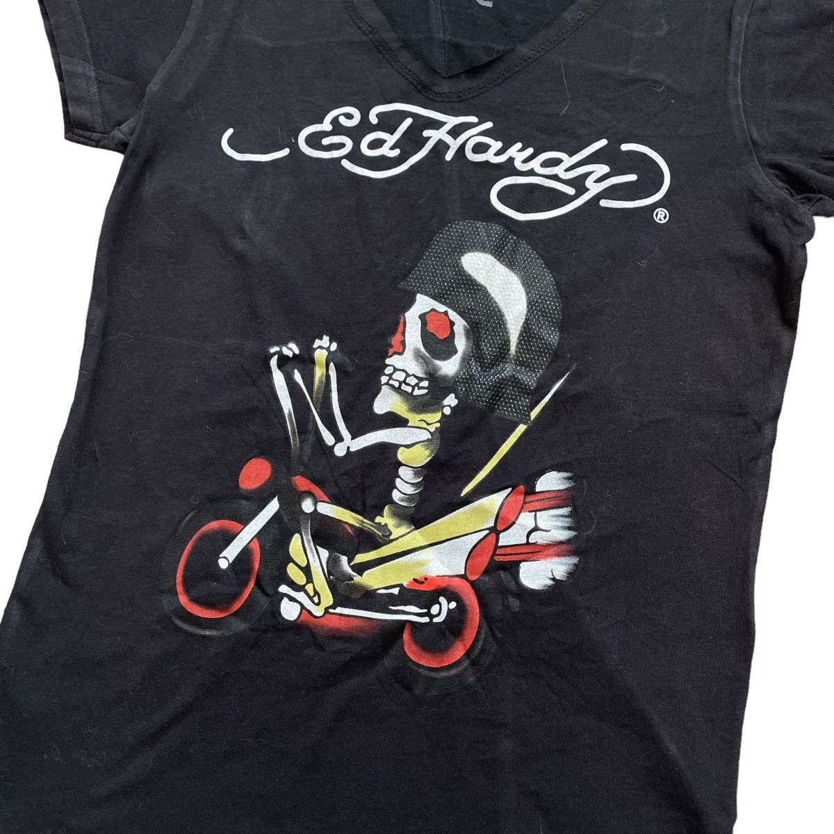 Christian Audigier × Ed Hardy × Vintage VINTAGE Y2K ED HARDY CHRISTIAN AUDIGIER BIKE T-SHIRT Size XS / US 0-2 / IT 36-38 - 2 Thumbnail