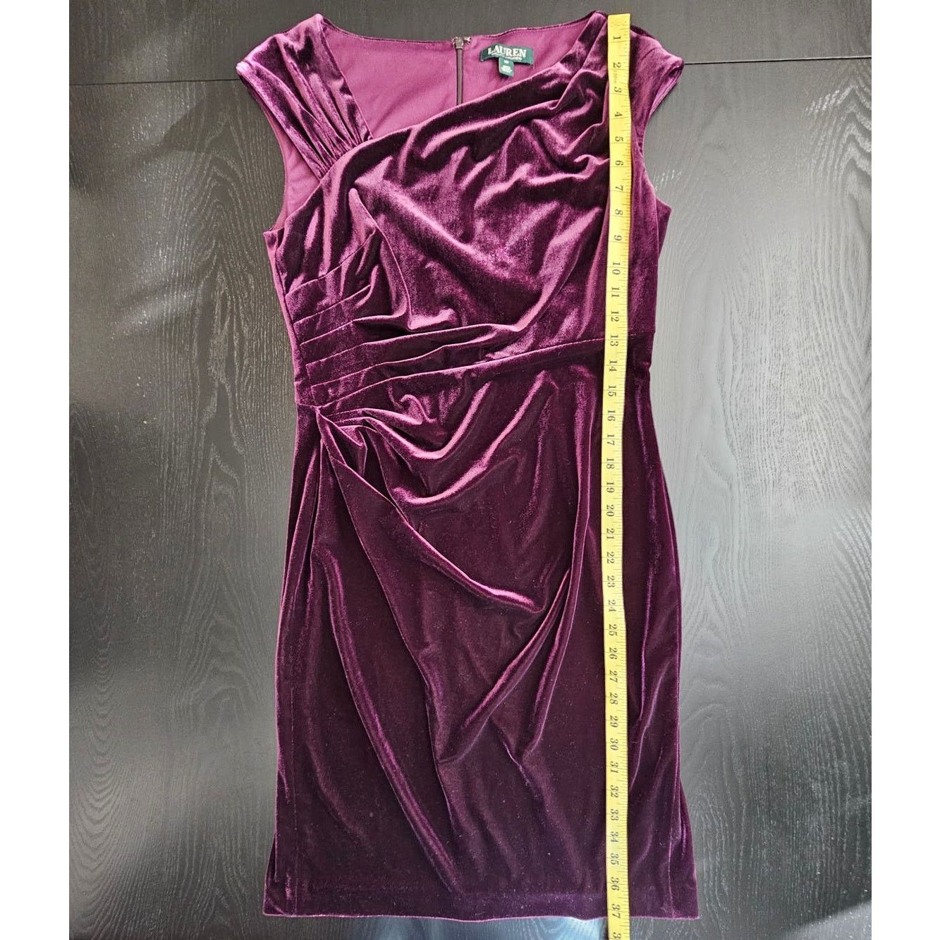 Lauren Ralph Lauren Lauren Ralph Lauren Velvet Sheath Midi Cocktail Dress 10 Size L / US 10 / IT 46 - 7 Thumbnail