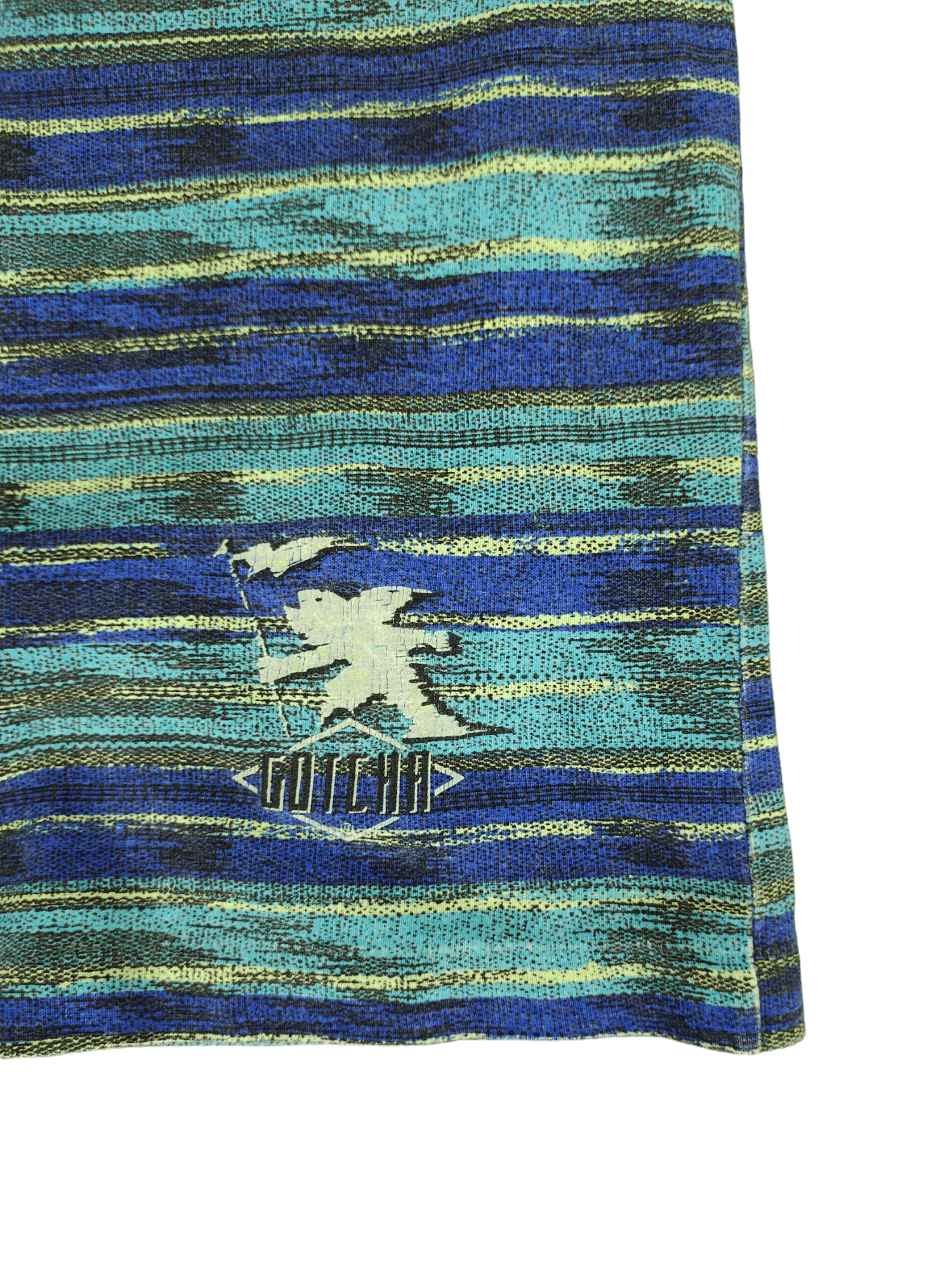 Gotcha Vintage 80s Gotcha Surfing Stripes Colouful Oversize T-Shirt Size US L / EU 52-54 / 3 - 2 Thumbnail
