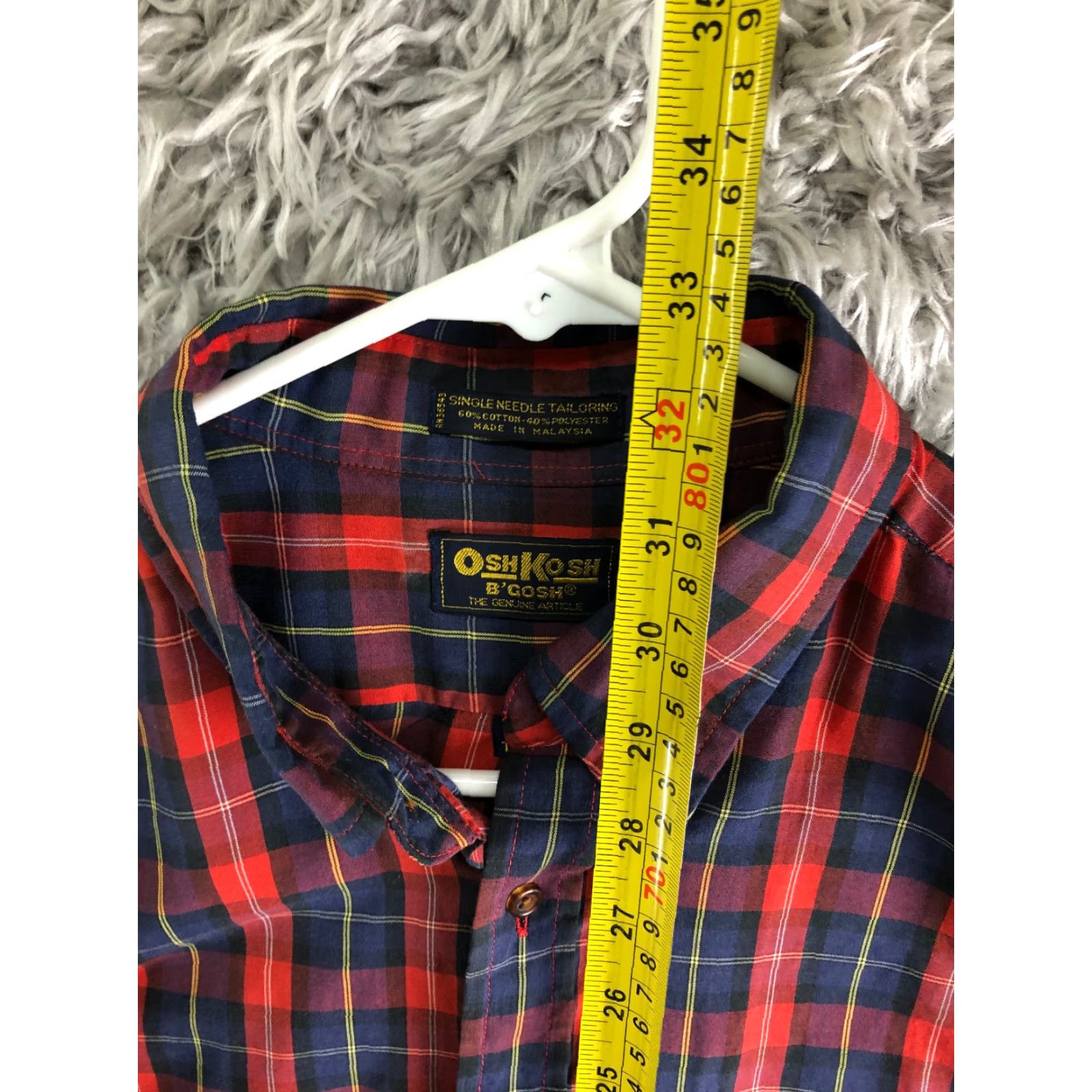 Vintage VINTAGE Osh Kosh B'gosh Mens Large Tall Red Long Sleeve Button-Down Shirt Size US L / EU 52-54 / 3 - 5 Thumbnail