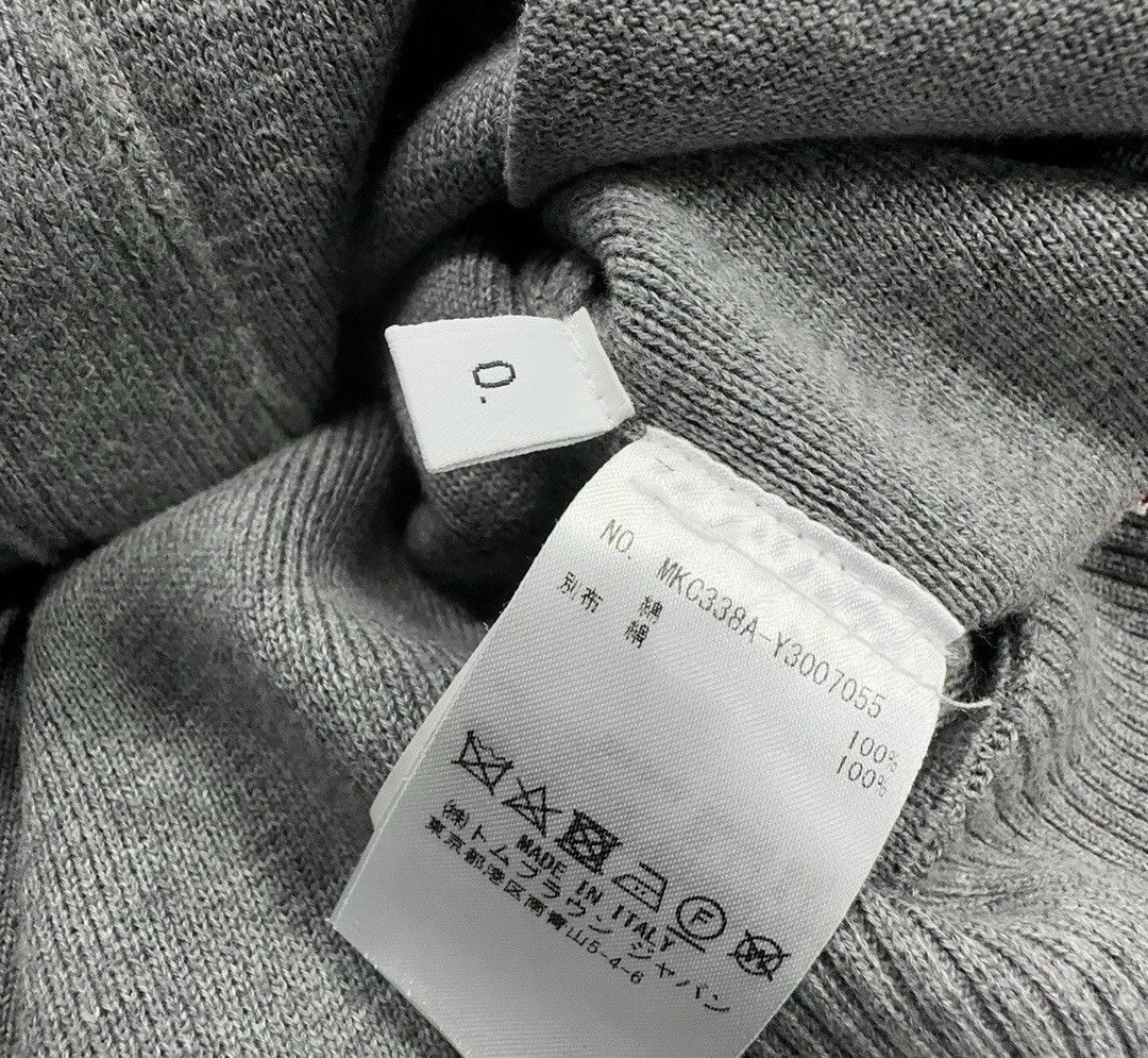 Thom Browne Thom Browne grey Milano stitch cotton V-neck cardigan Size US S / EU 44-46 / 1 - 4 Thumbnail