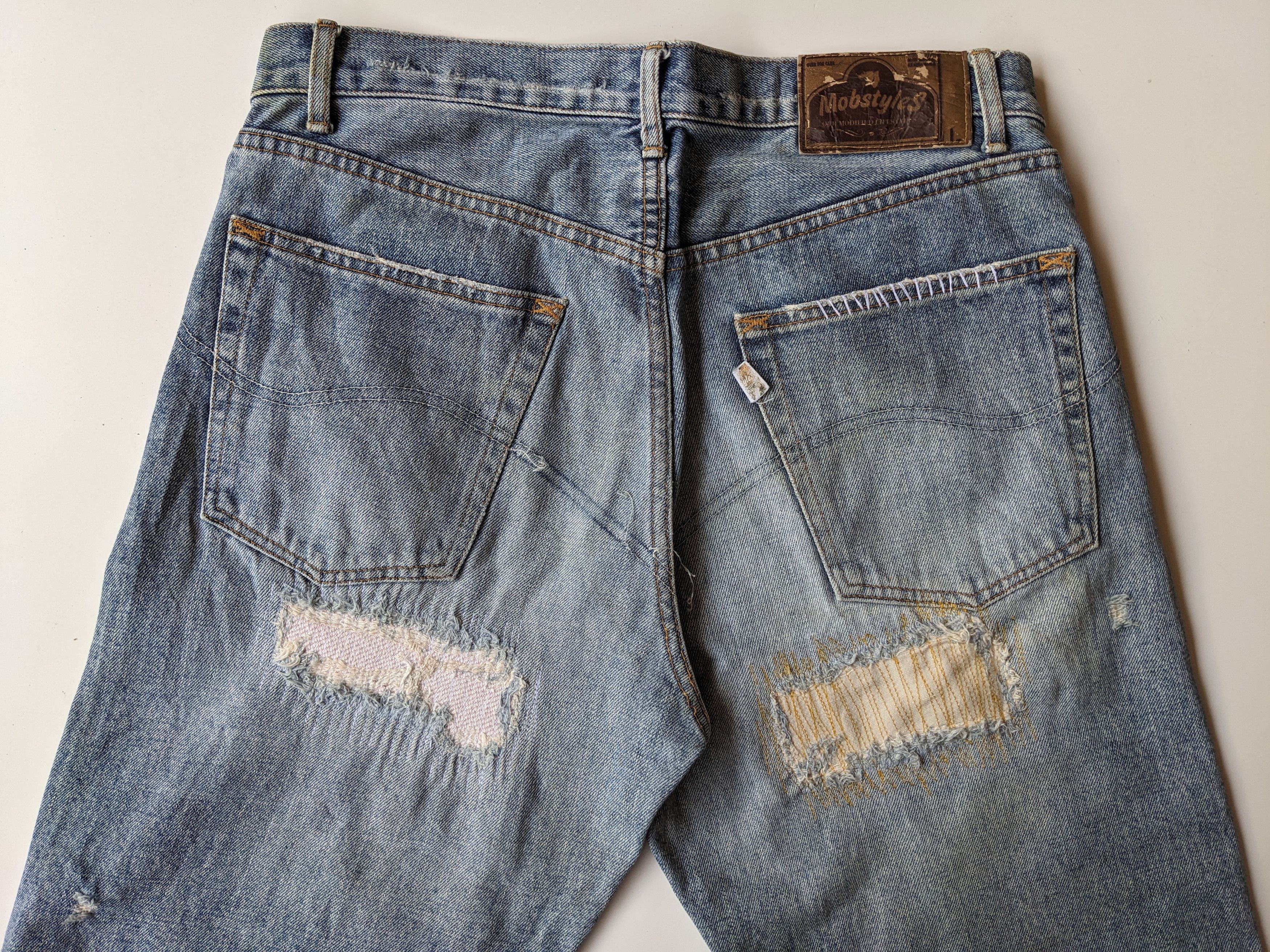 Japanese Brand × Kapital Kountry × Le Grande Bleu (L.G.B.) Mobs Corp crush damage patchwork like Kapital Size US 33 - 6 Thumbnail