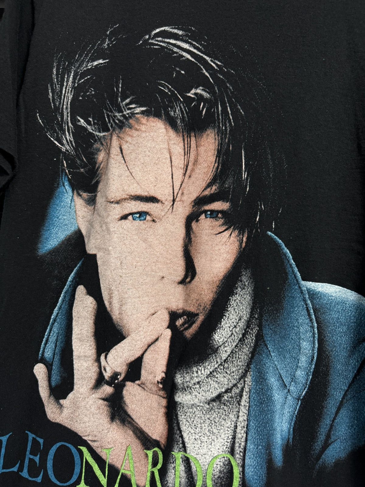 Vintage Vintage 90s Leonardo DiCaprio Rap Tee Size US M / EU 48-50 / 2 - 4 Thumbnail