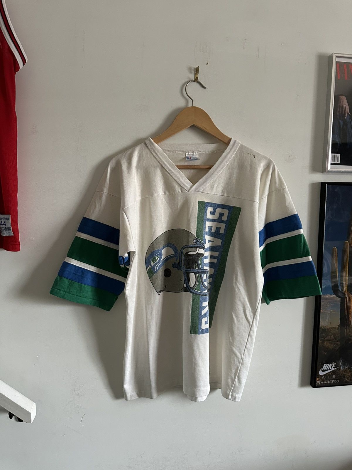 NFL × Vintage NFL Seattle Seahawks 80s Vintage Football Practice Jersey Size US L / EU 52-54 / 3 - 1 Thumbnail