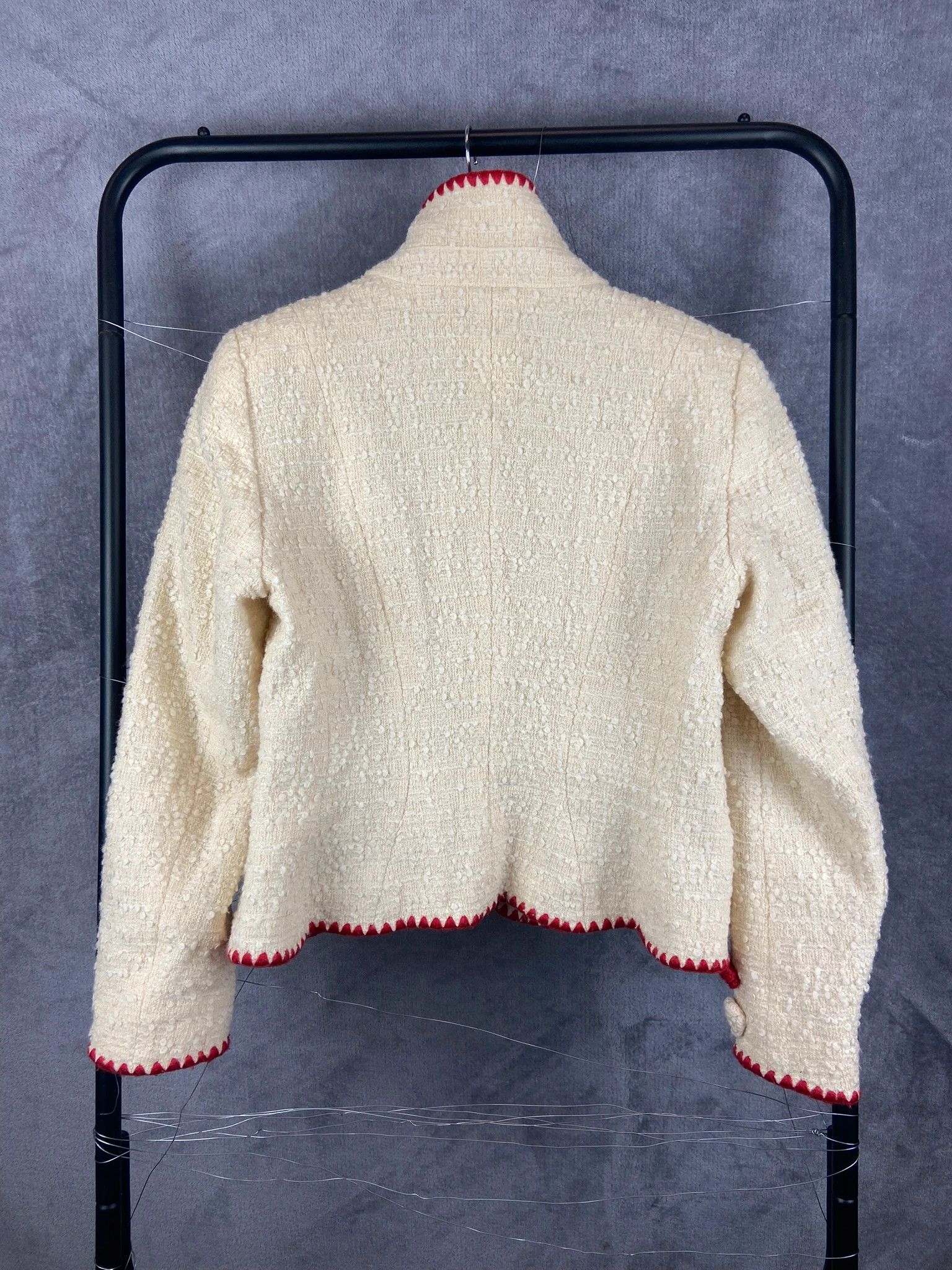 Escada Escada Beige Embroidered Jacket – Rare Vintage Statement Size M / US 6-8 / IT 42-44 - 3 Thumbnail