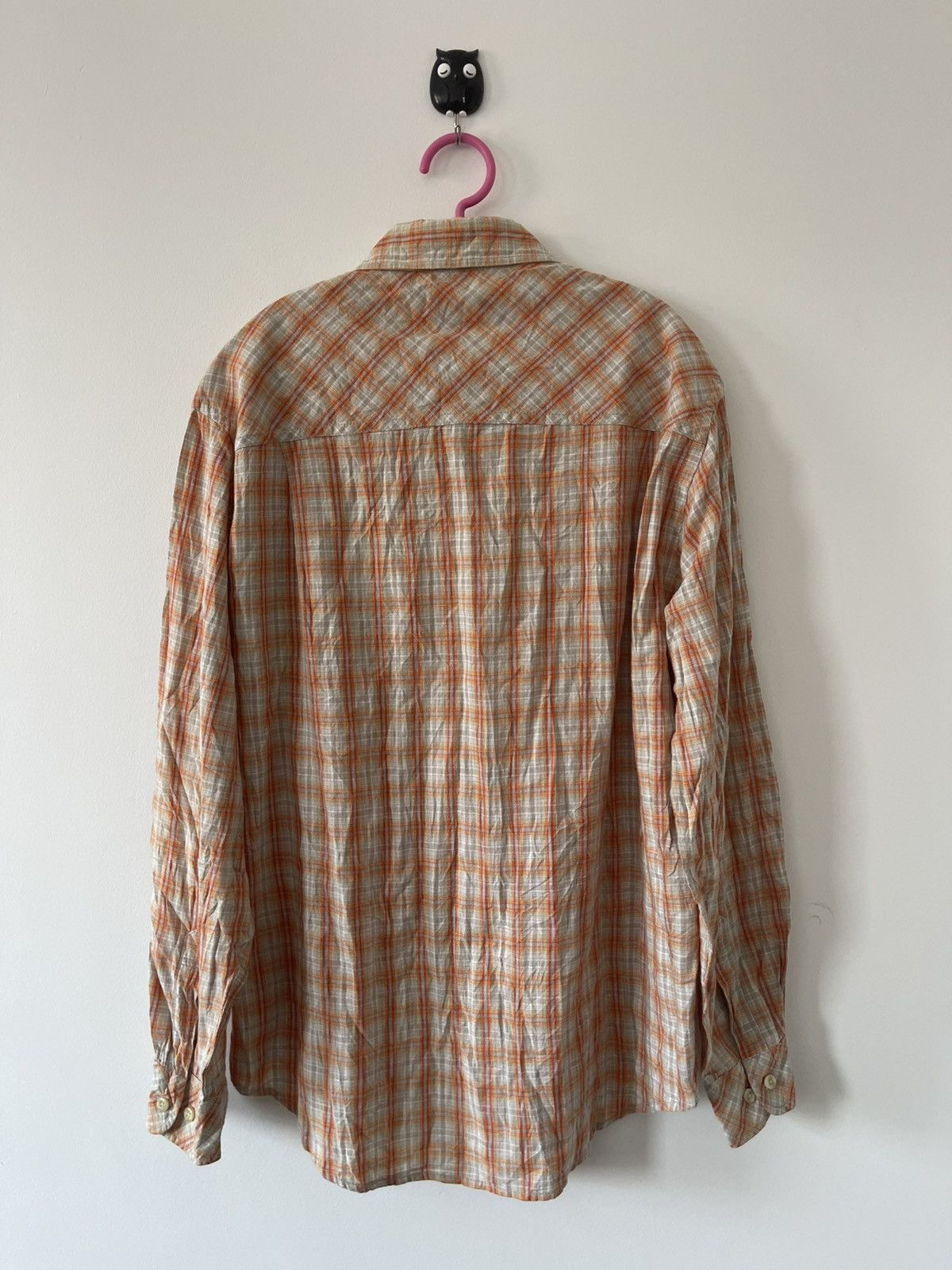 Kansai Yamamoto Rare Vintage KANSAI JEANS Single Pocket Plaid Tartan Orange Size US L / EU 52-54 / 3 - 6 Thumbnail