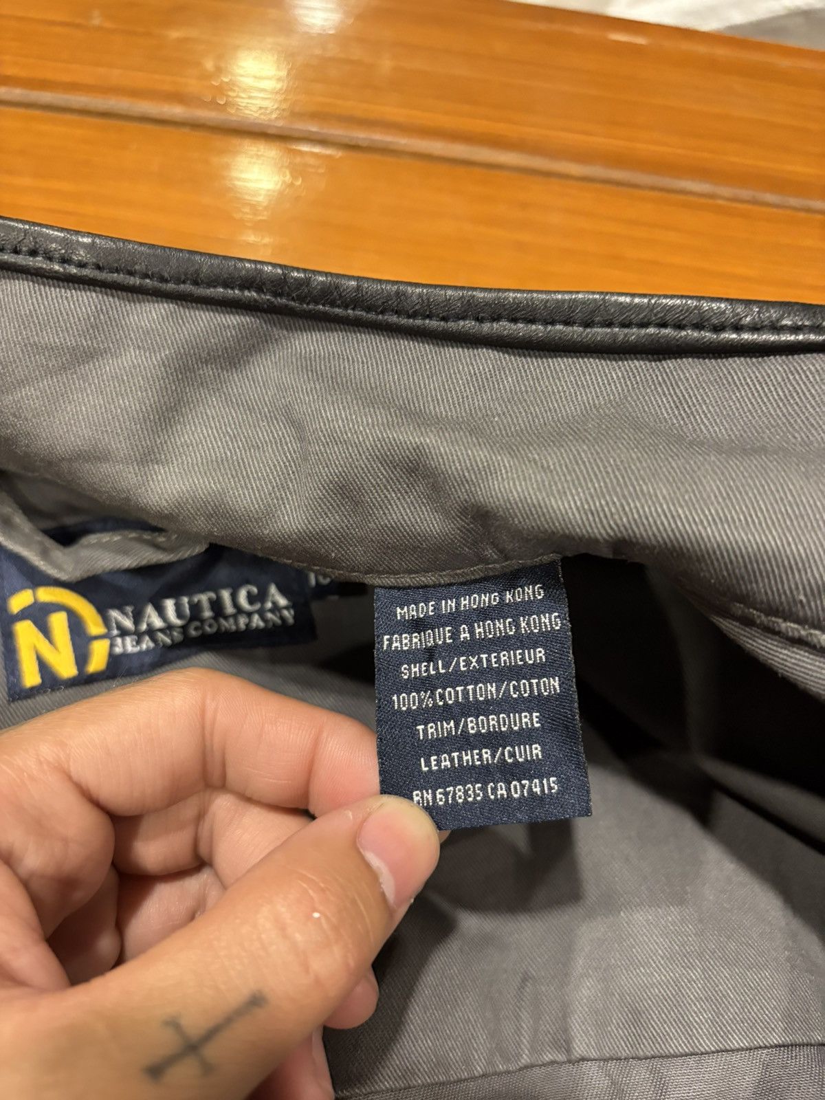 Nautica Vintage Y2K Nautica Charcoal Quilted Moto Jacket Size US XL / EU 56 / 4 - 4 Thumbnail