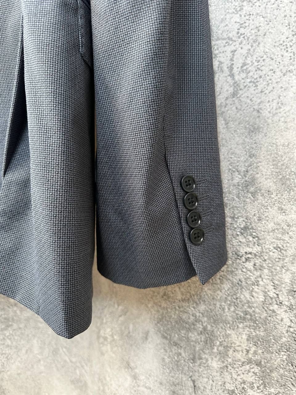 Designer × Emporio Armani Emporio Armani M Line Lana Wool Tweed Blazer Notch Jacket Size 50R - 11 Thumbnail