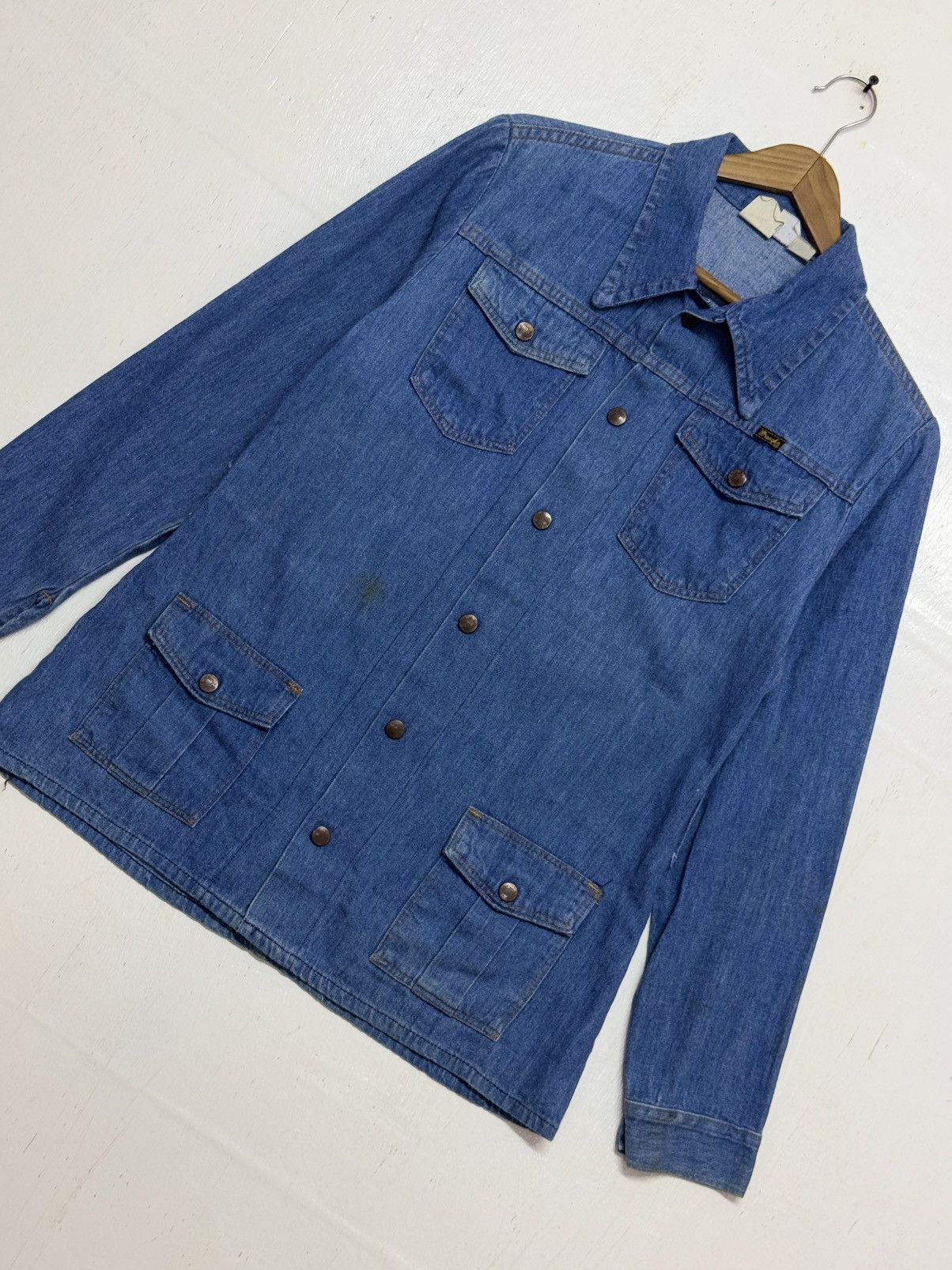 Vintage × Wrangler Vintage Wrangler Chore Jacket 70s Size L / US 10 / IT 46 - 3 Thumbnail