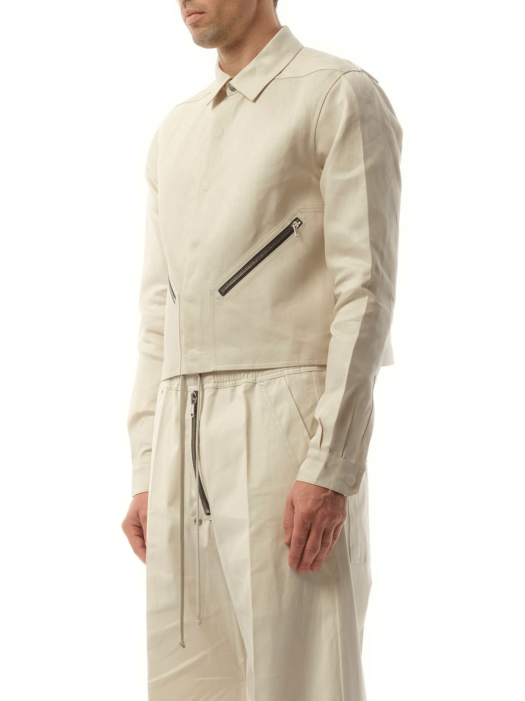 Rick Owens o1s1v1r1oon0825 Tour Alice Shirt in Light Beige/Dinge Size US L / EU 52-54 / 3 - 3 Thumbnail