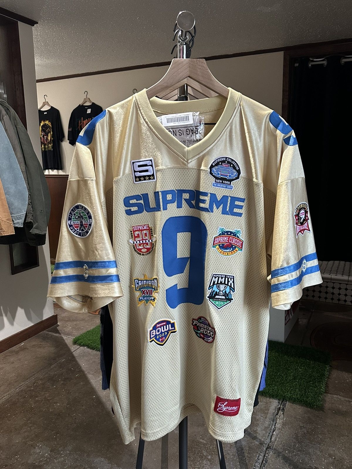 image of Supreme Championships Jersey in Gold, Men's (Size XL)