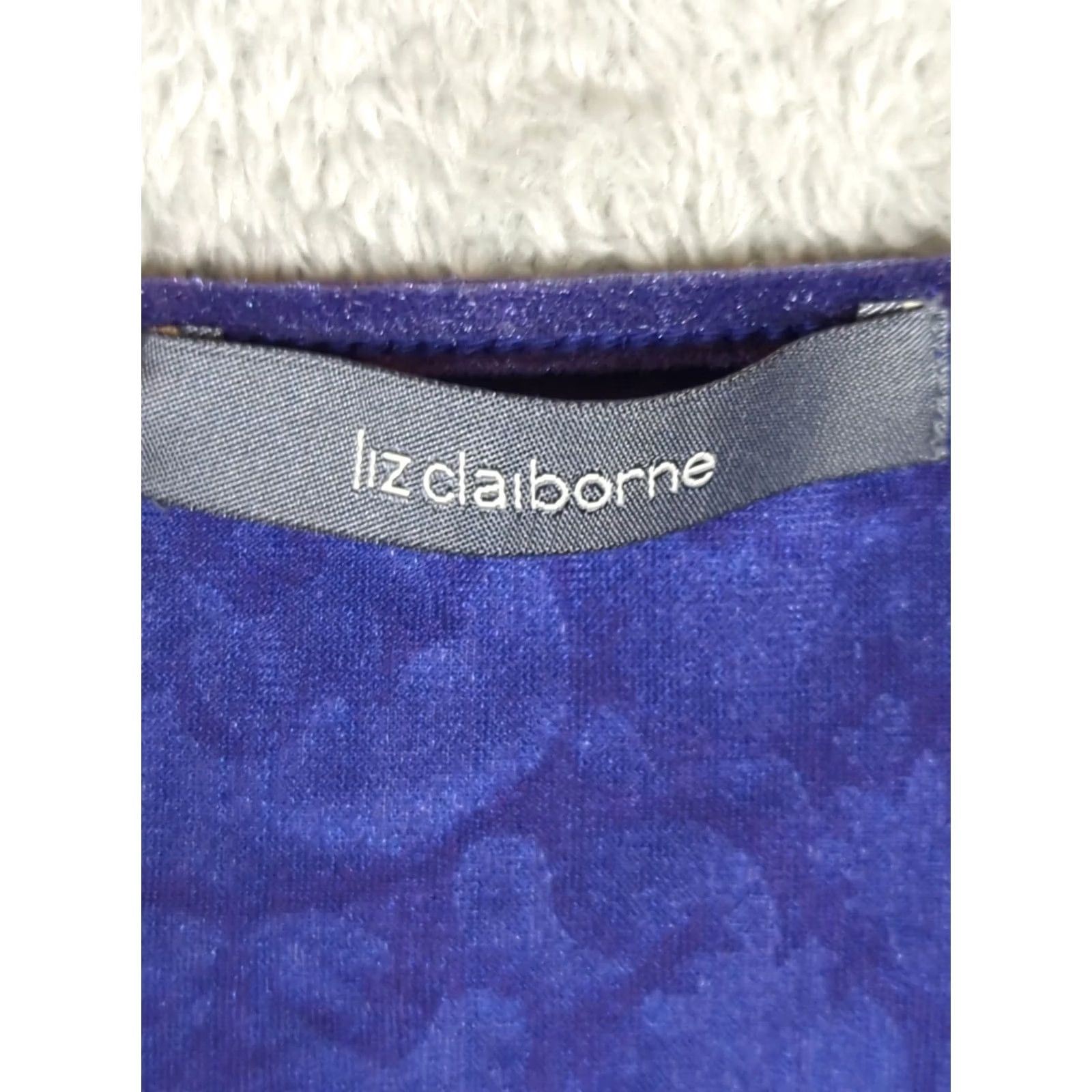 Liz Claiborne VINTAGE Liz Claiborne Blouse Shirt Purple FairyGrunge Velvet Burnout Long Sleeve S Women's Bohemian Whimsigoth 90s Holiday Rock Size S / US 4 / IT 40 - 6 Thumbnail