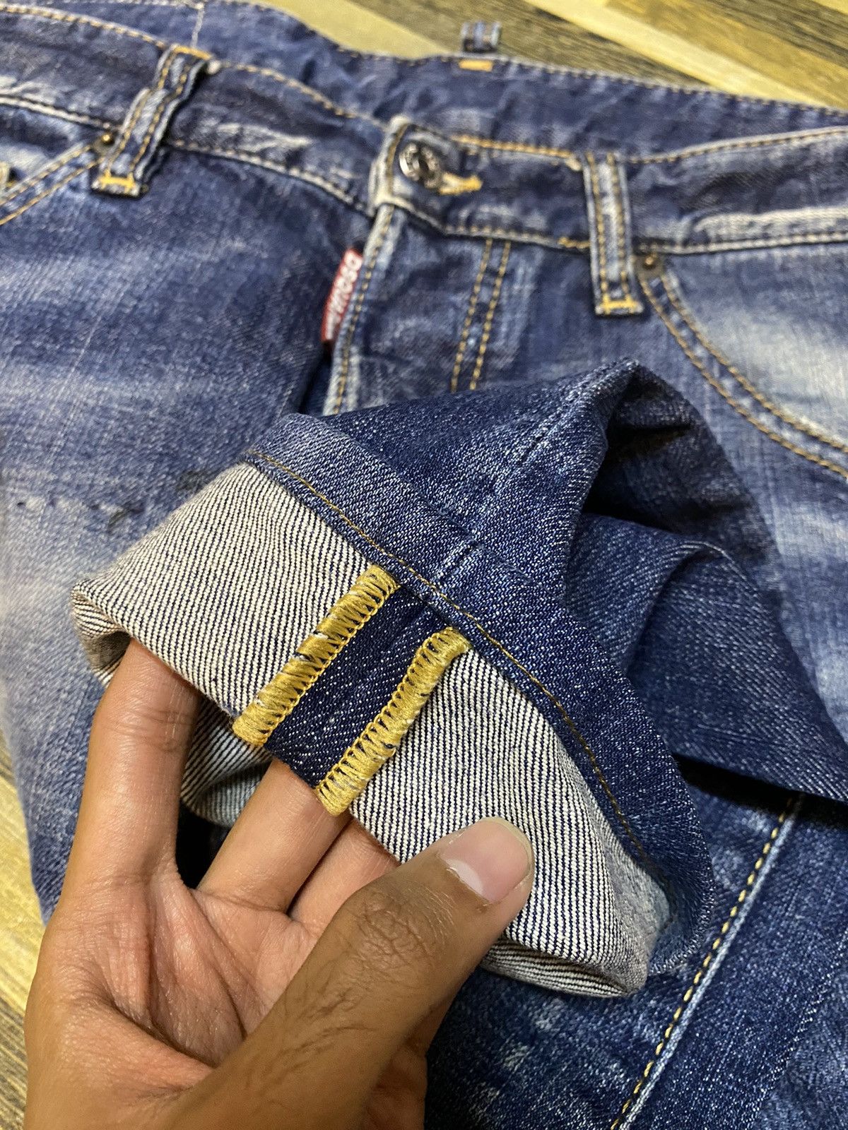 Designer × Dsquared2 × Vintage Dsquared2 Damaged Jeans Size US 31 - 7 Thumbnail