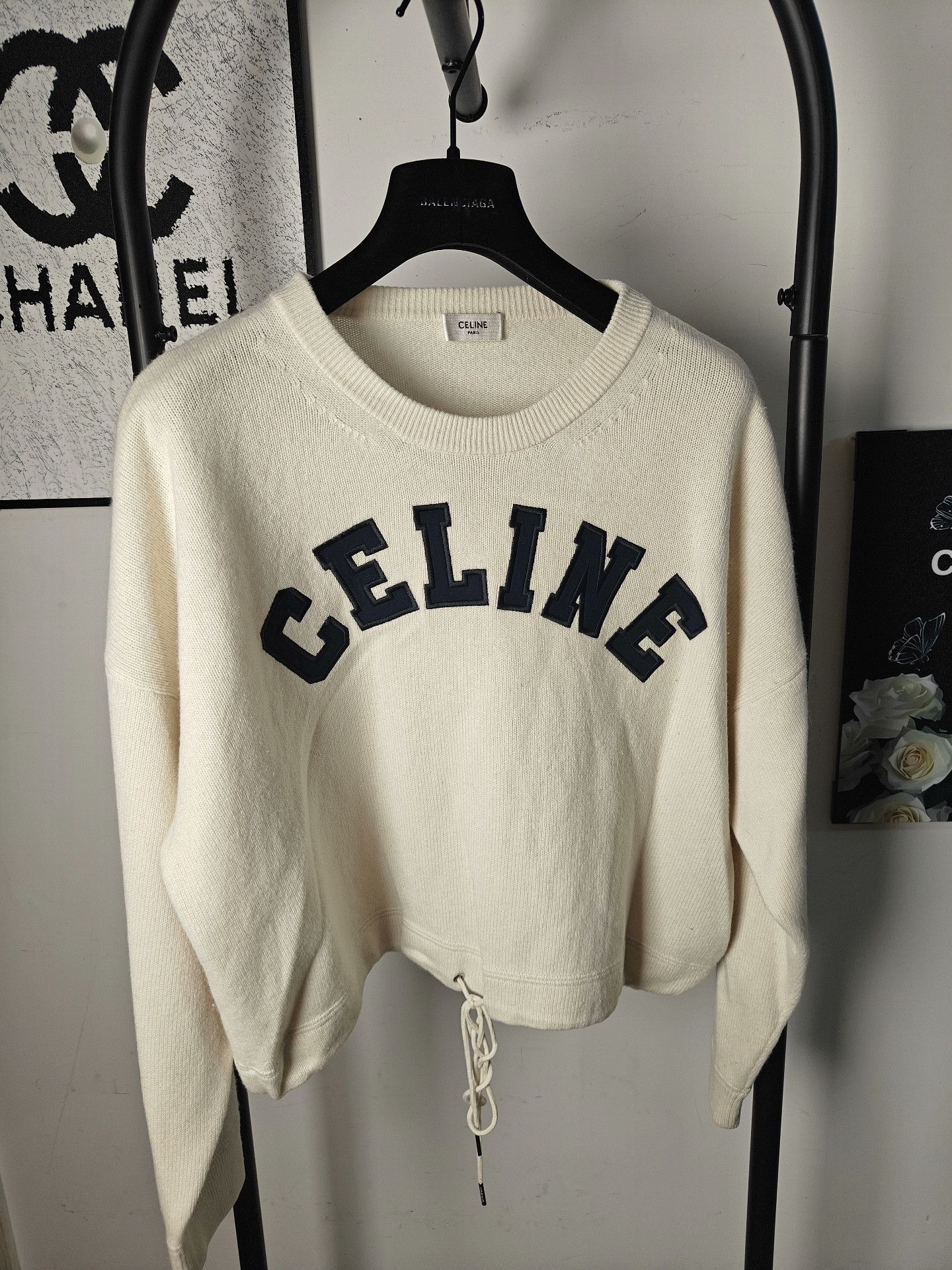 Celine Celine Knit White Sweater M Women Size M / US 6-8 / IT 42-44 - 1 Thumbnail