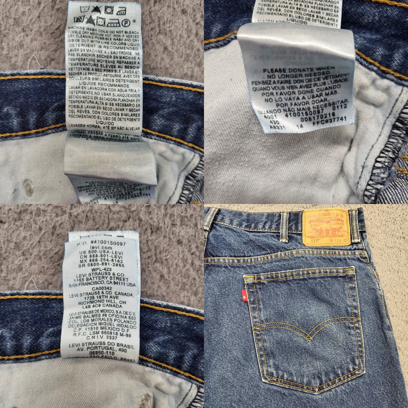 Levi's VINTAGE Levis 517 Mens Jeans 40x32 Straight Blue Denim 5-Pocket Regular Waist 40 Red Tab Mens Size US 40 / EU 56 - 9 Thumbnail