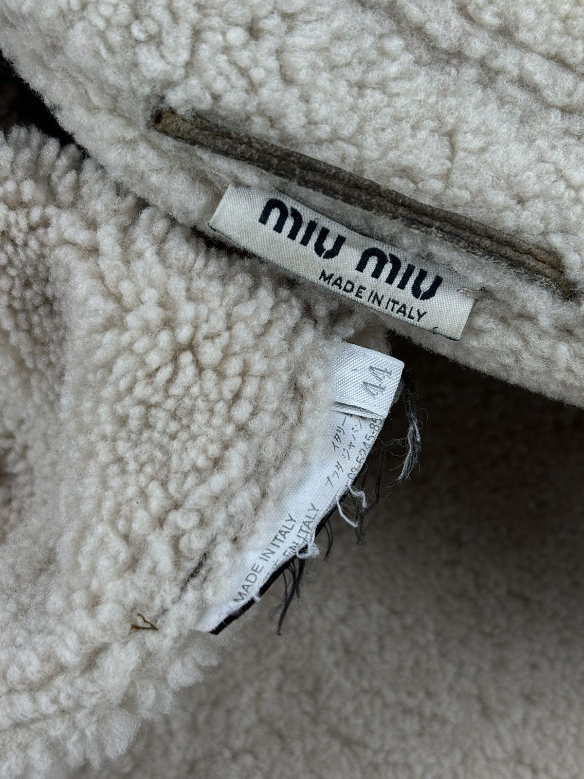 Miu Miu PRADA Sheepskin Dyed Fur Leather Coat Aviator Jacket Bomber Size M / US 6-8 / IT 42-44 - 19 Thumbnail