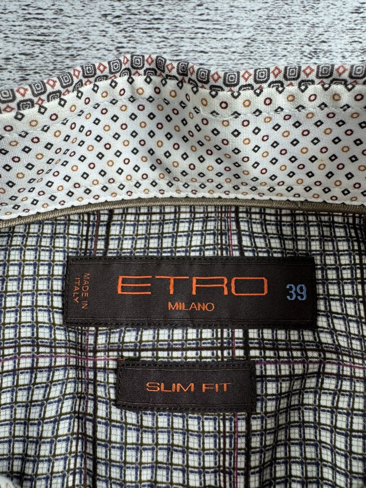 Etro Etro Milano 39 IT Full Monogram Button Classic Shirt Size US M / EU 48-50 / 2 - 12 Thumbnail
