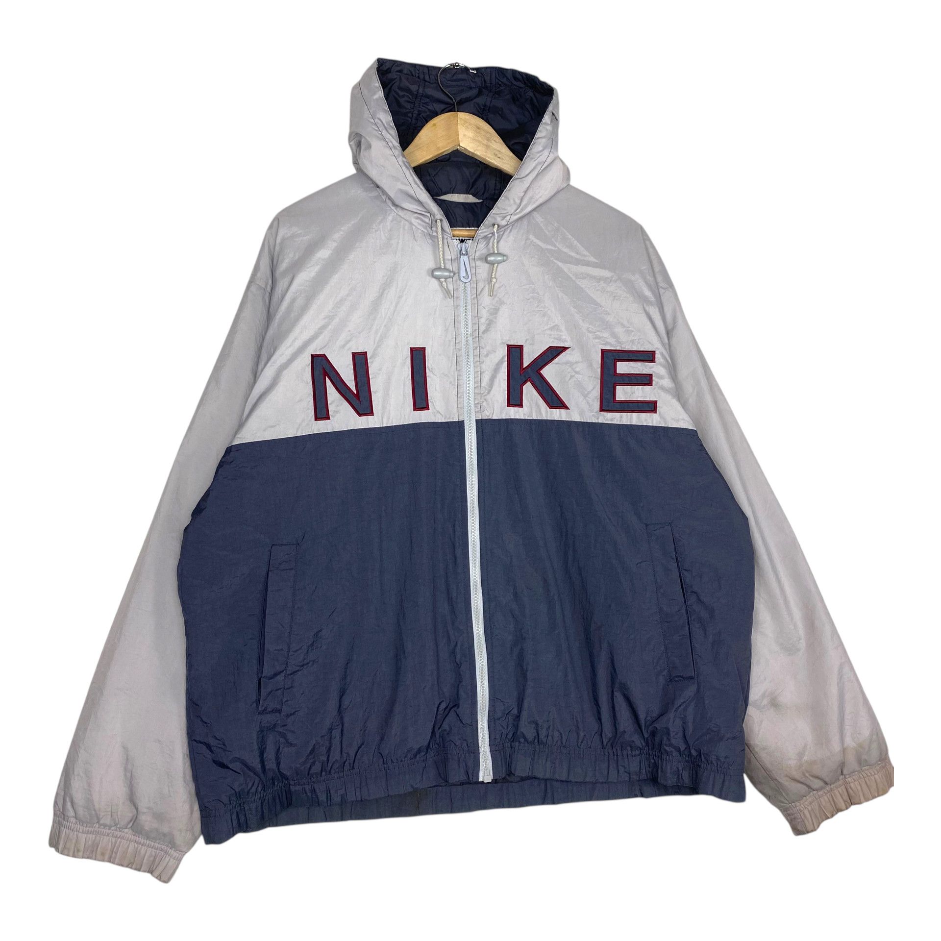 Nike 💥 90s NIKE SPORT HOODED ZIPPER LIGHT JACKET Size US L / EU 52-54 / 3 - 3 Thumbnail