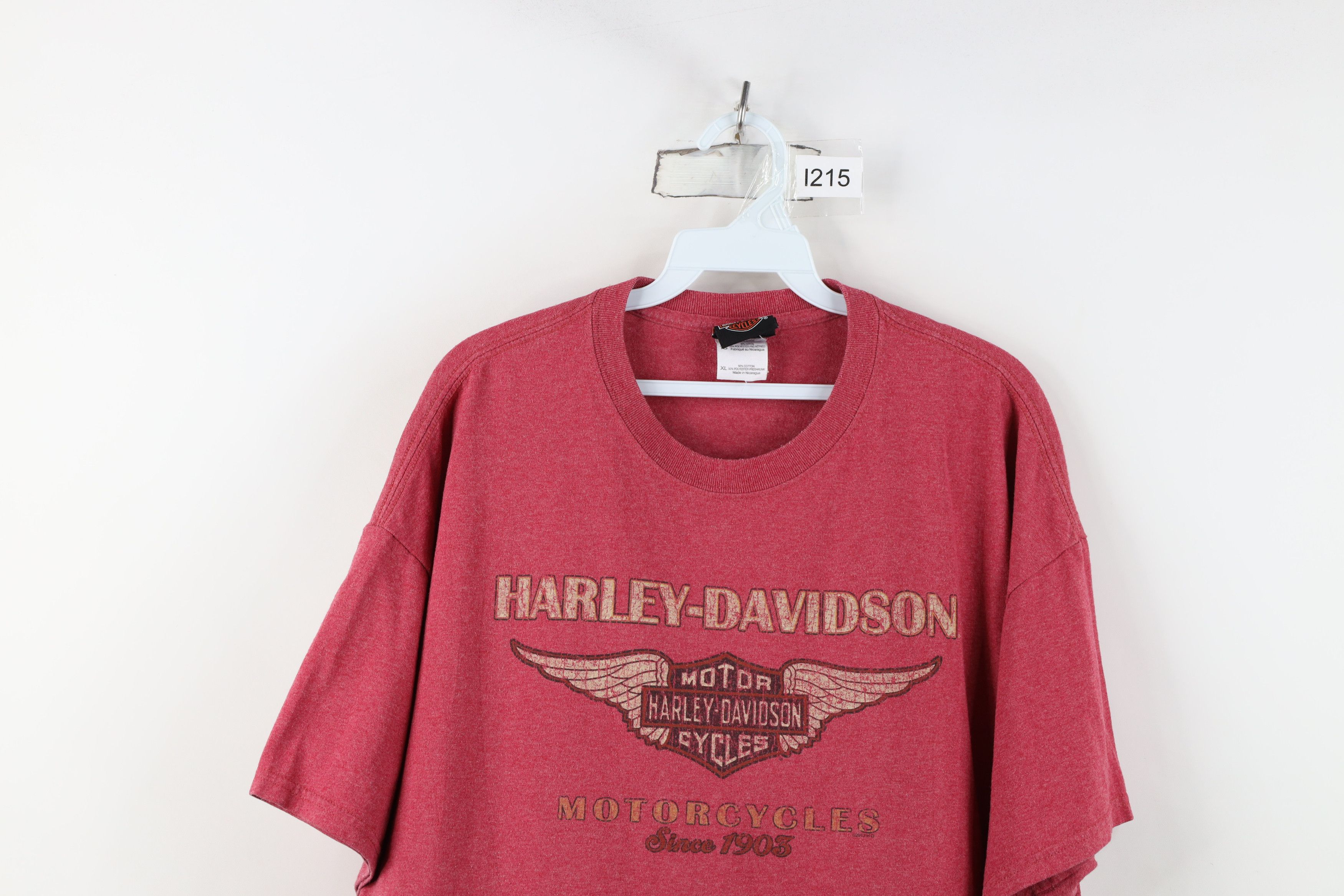 Harley Davidson Vintage Y2K Harley Davidson Spell Wings Eagle T-Shirt Red Size US XL / EU 56 / 4 - 2 Thumbnail