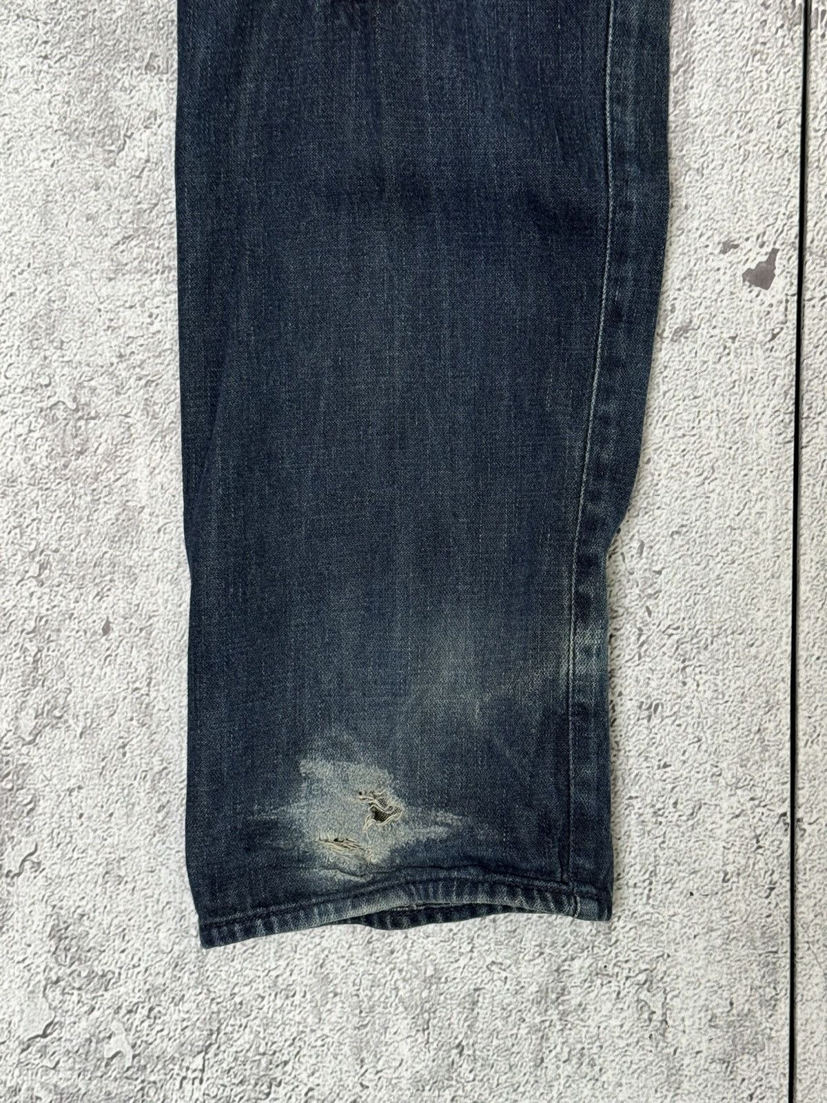 Evisu Vintage Evisu Leather Daicock Cinch Back Logo Denim Pants Size US 32 / EU 48 - 9 Thumbnail