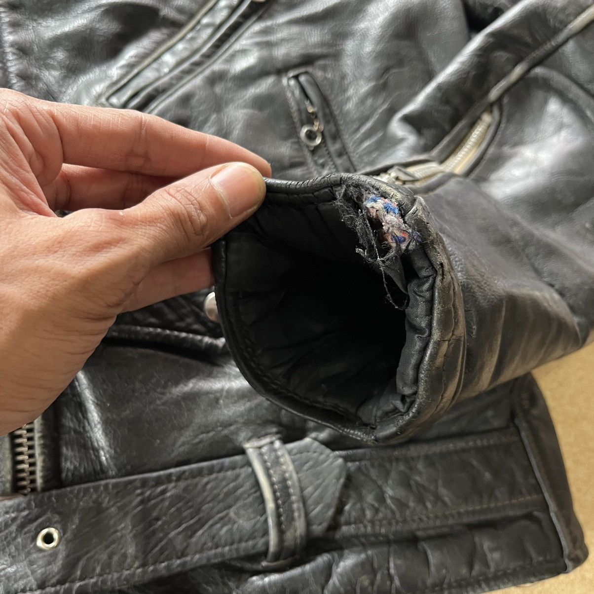 Excelled Vintage 60s 70s Excelled double riders leather jacket Size US L / EU 52-54 / 3 - 14 Thumbnail
