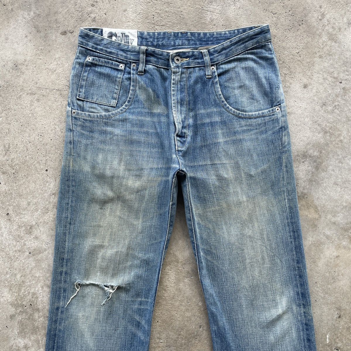 Japanese Brand Vintage Coney Japan Flare Rusty Denim Distressed Jeans Pants Size US 34 / EU 50 - 3 Thumbnail