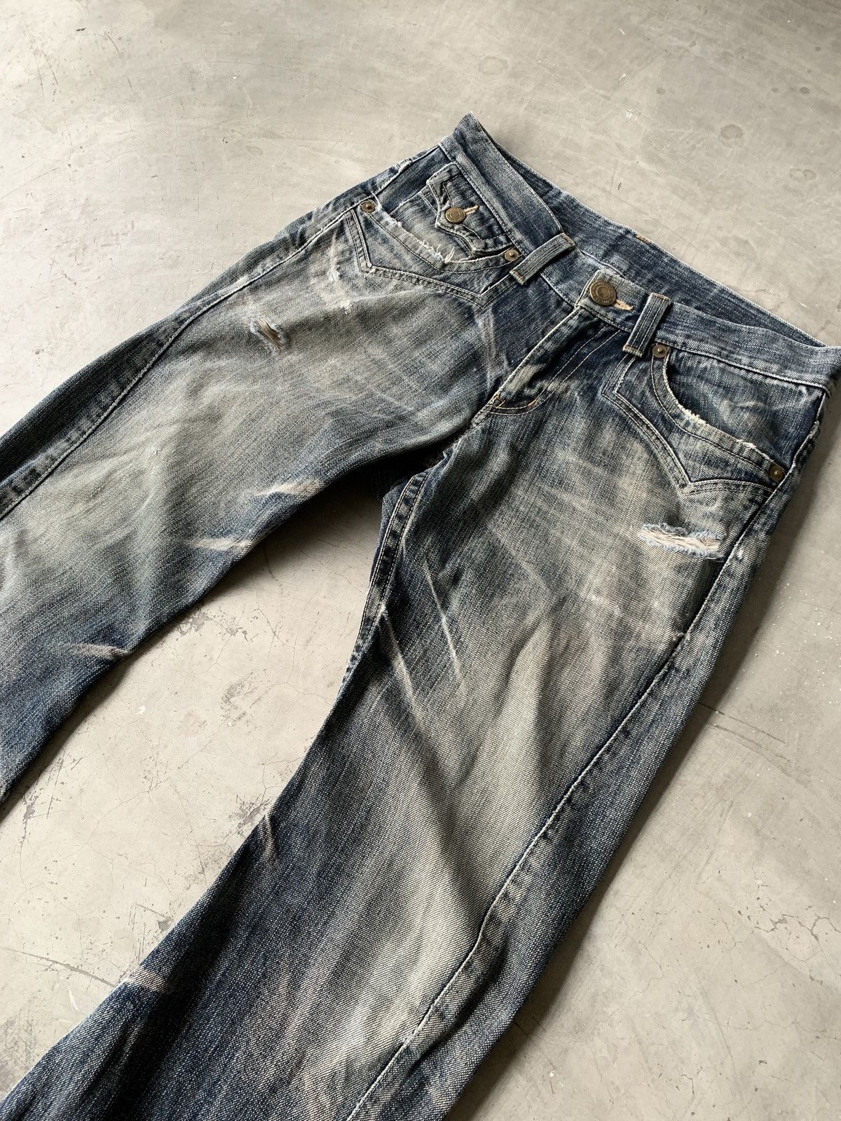 Japanese Brand Flare Denim RATTLE TRAP Japanese BootCut Denim Size US 32 / EU 48 - 3 Thumbnail