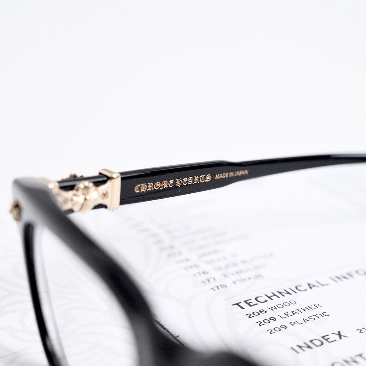 Chrome Hearts CHROME HEARTS COX UCKER BLACK 18K GOLD PLATED GLASSES Size ONE SIZE - 4 Thumbnail