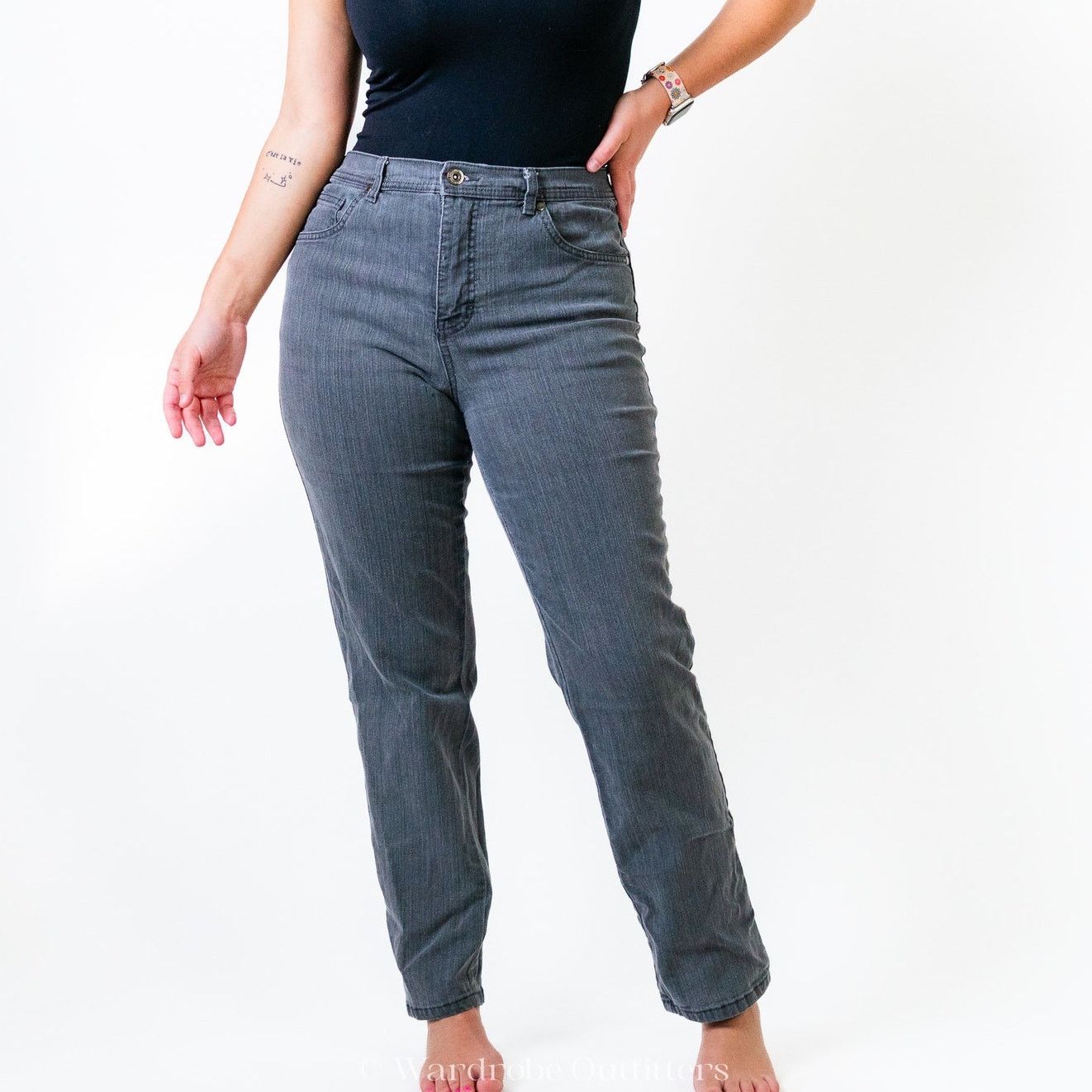 Designer Charter Club Classic Straight Petite Jeans Size 32" / US 10 / IT 46 - 2 Thumbnail