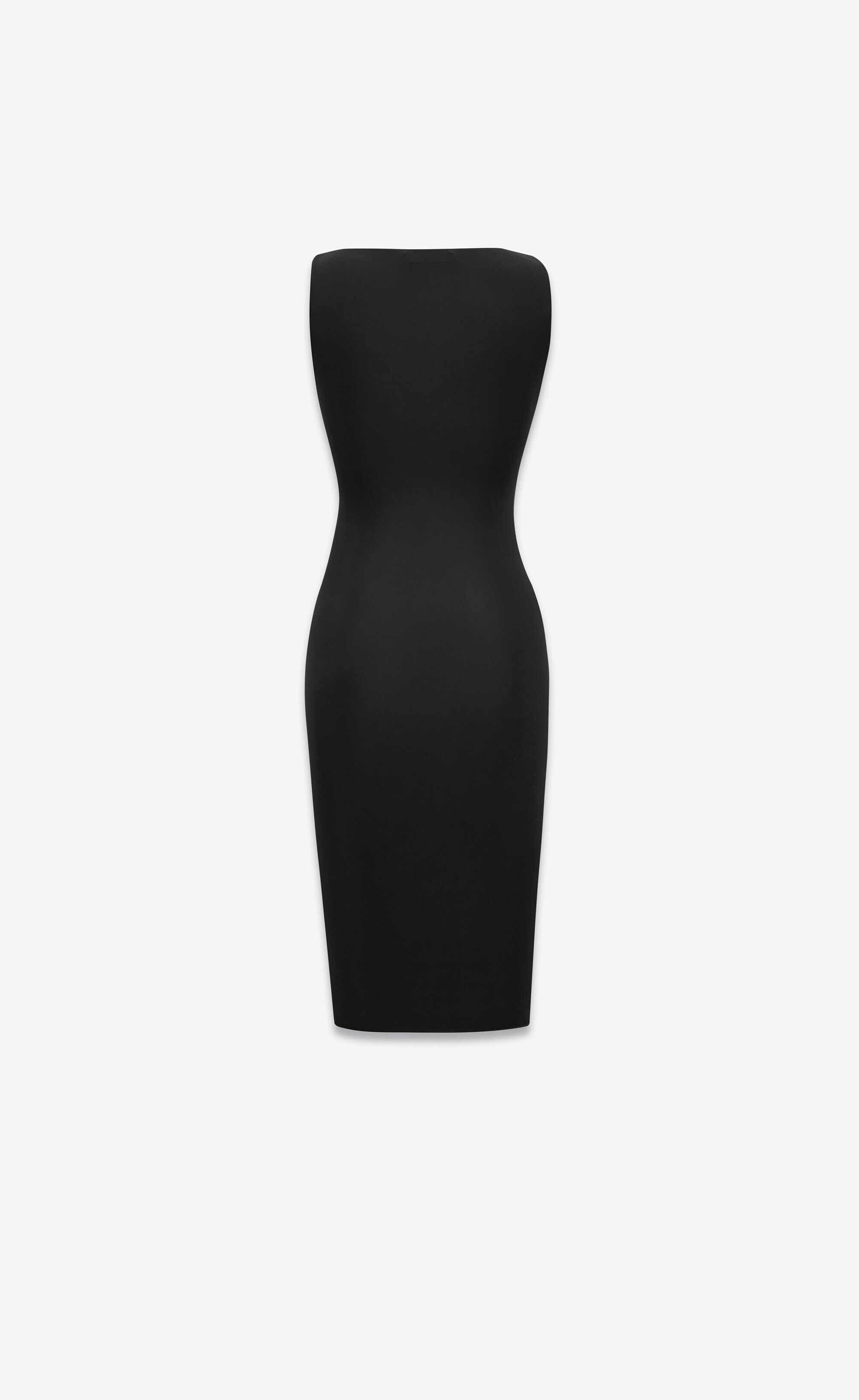 Saint Laurent Paris o1bcso1str0426 Cowlneck Dress In Knit in Black Size M / US 6-8 / IT 42-44 - 2 Thumbnail