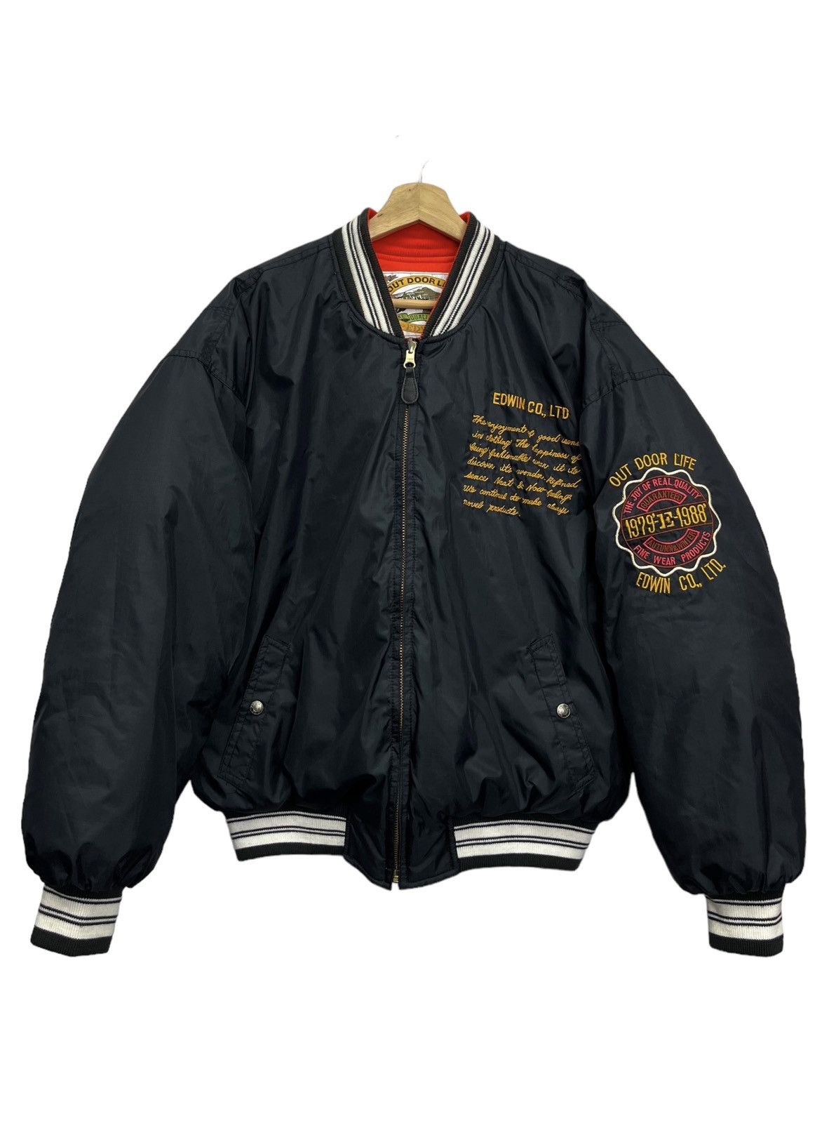 Edwin 🔥Vintage 80’s EDWIN OUTDOOR LIFE DOWN Reversible Jacket Size US L / EU 52-54 / 3 - 4 Thumbnail